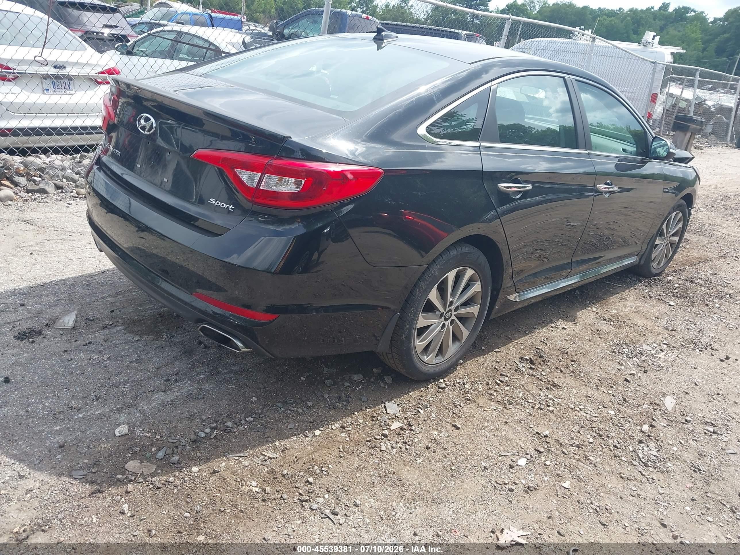 2015 Hyundai Sonata Sport Black vin: 5NPE34AF4FH195054
