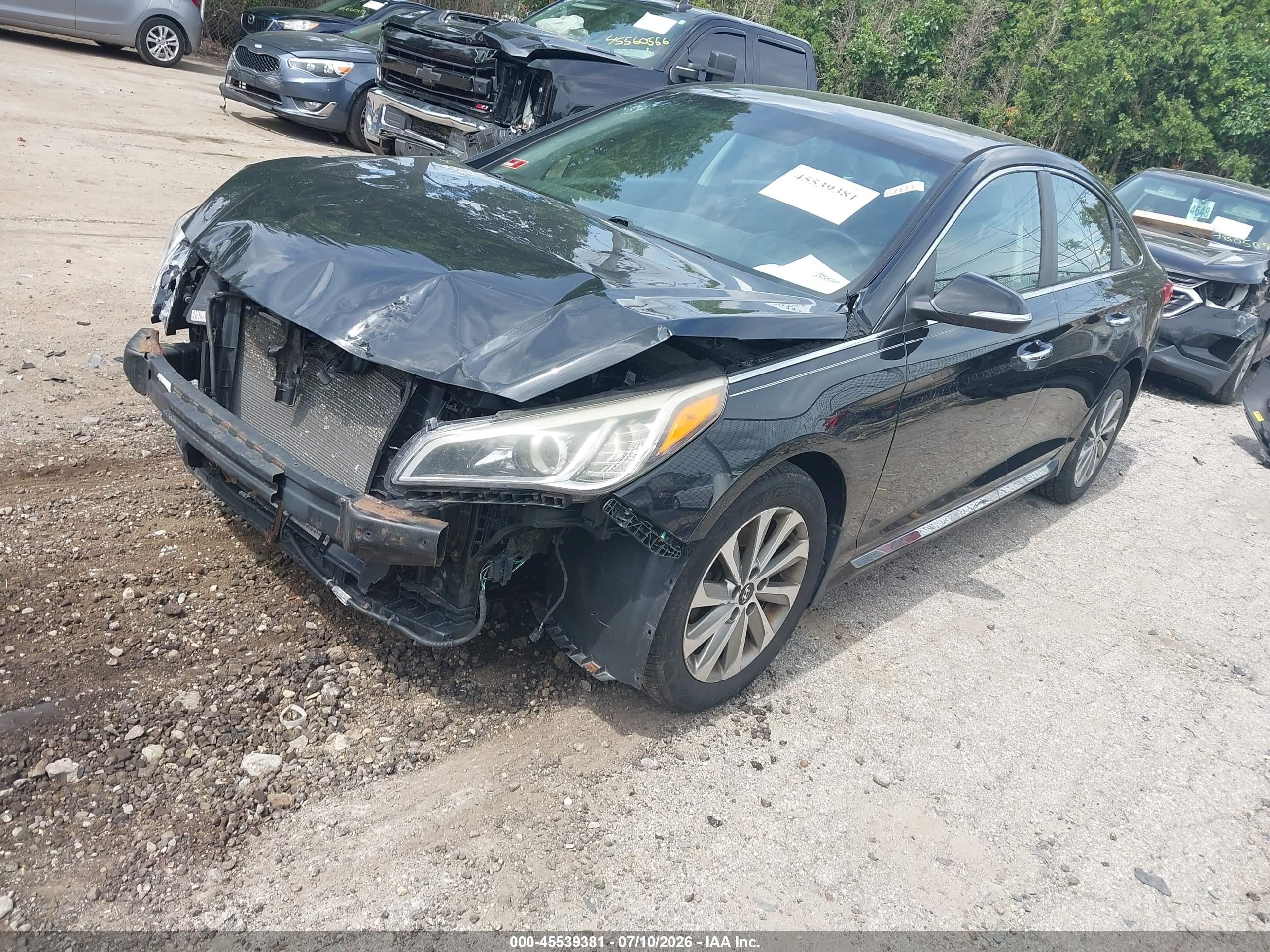2015 Hyundai Sonata Sport Black vin: 5NPE34AF4FH195054