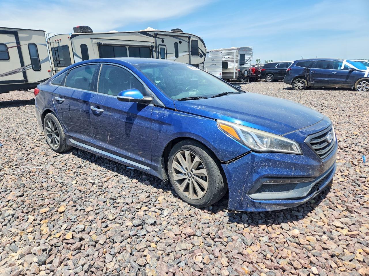 2015 Hyundai Sonata Sport Blue vin: 5NPE34AF4FH200723