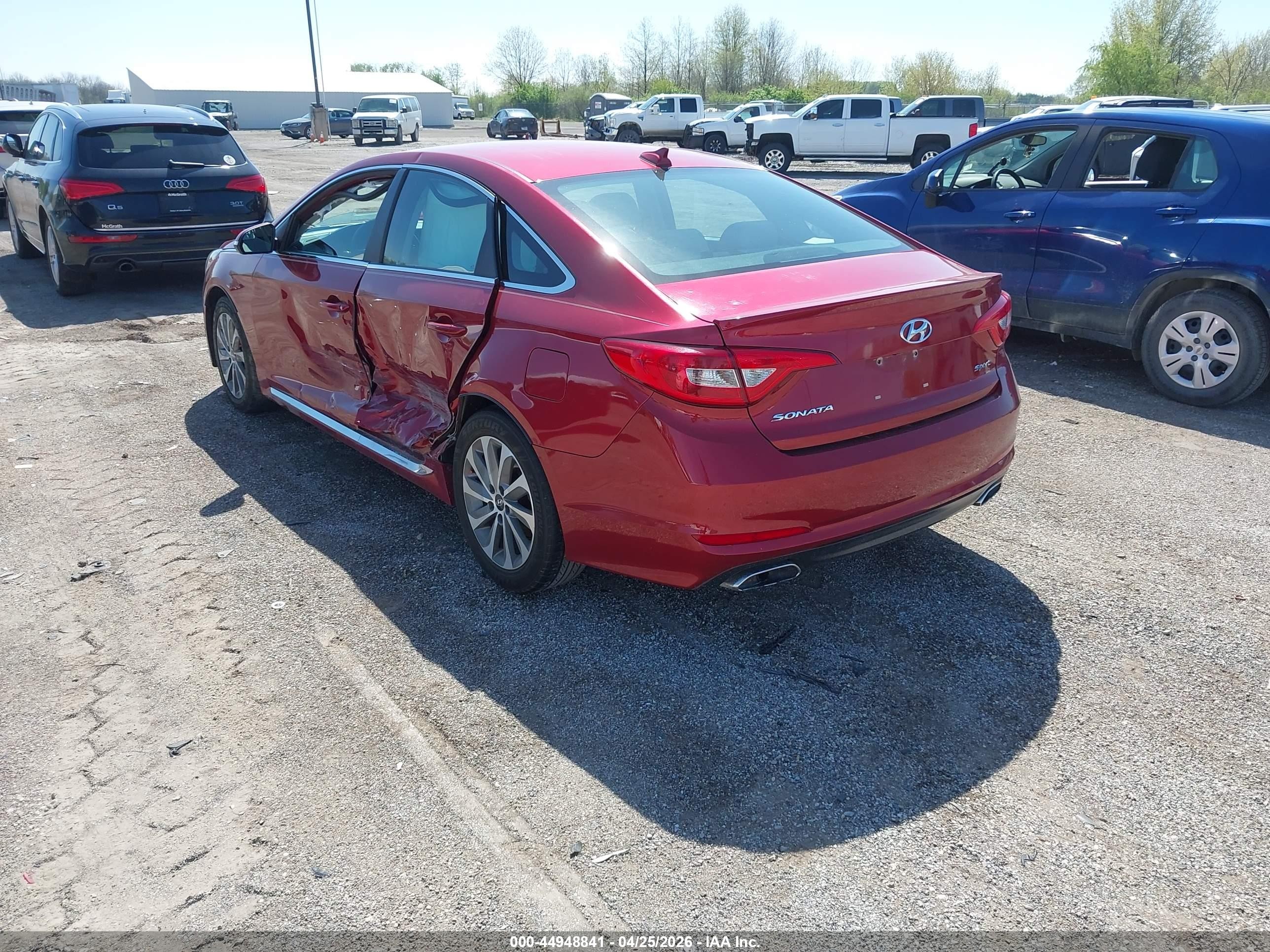 2015 Hyundai Sonata Sport Red vin: 5NPE34AF4FH202813
