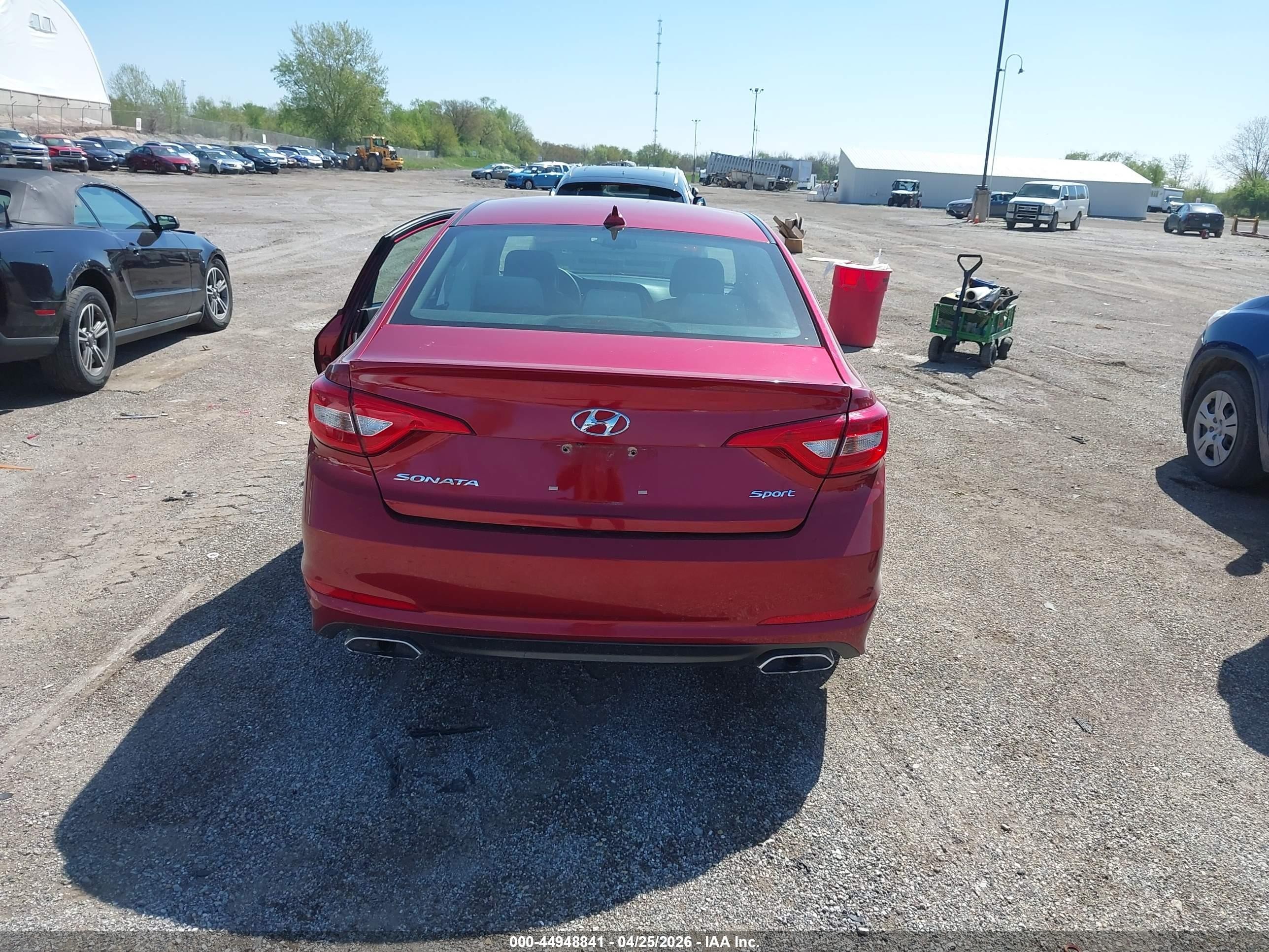 2015 Hyundai Sonata Sport Red vin: 5NPE34AF4FH202813