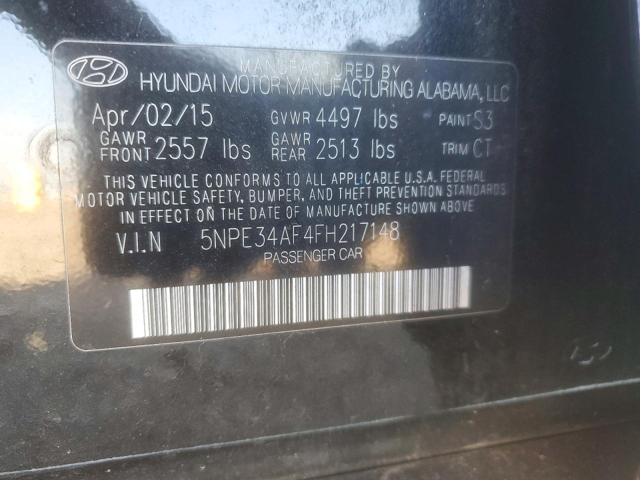 2015 Hyundai Sonata Sport Черный vin: 5NPE34AF4FH217148