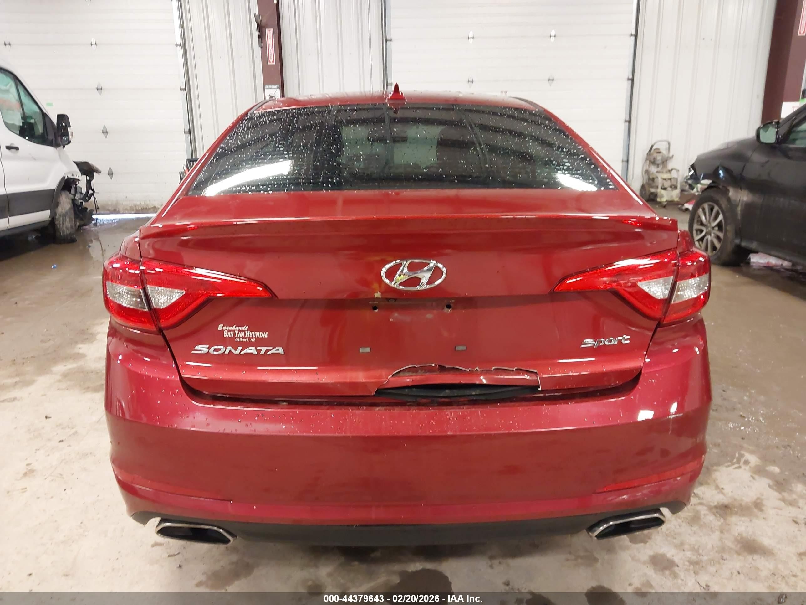 2015 Hyundai Sonata Sport Red vin: 5NPE34AF4FH233916