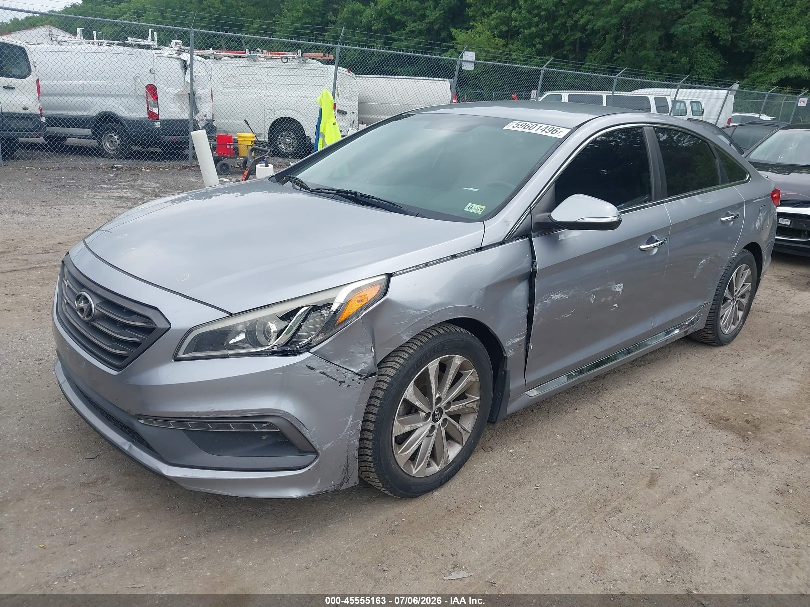 2015 Hyundai Sonata Sport Gray vin: 5NPE34AF4FH242082