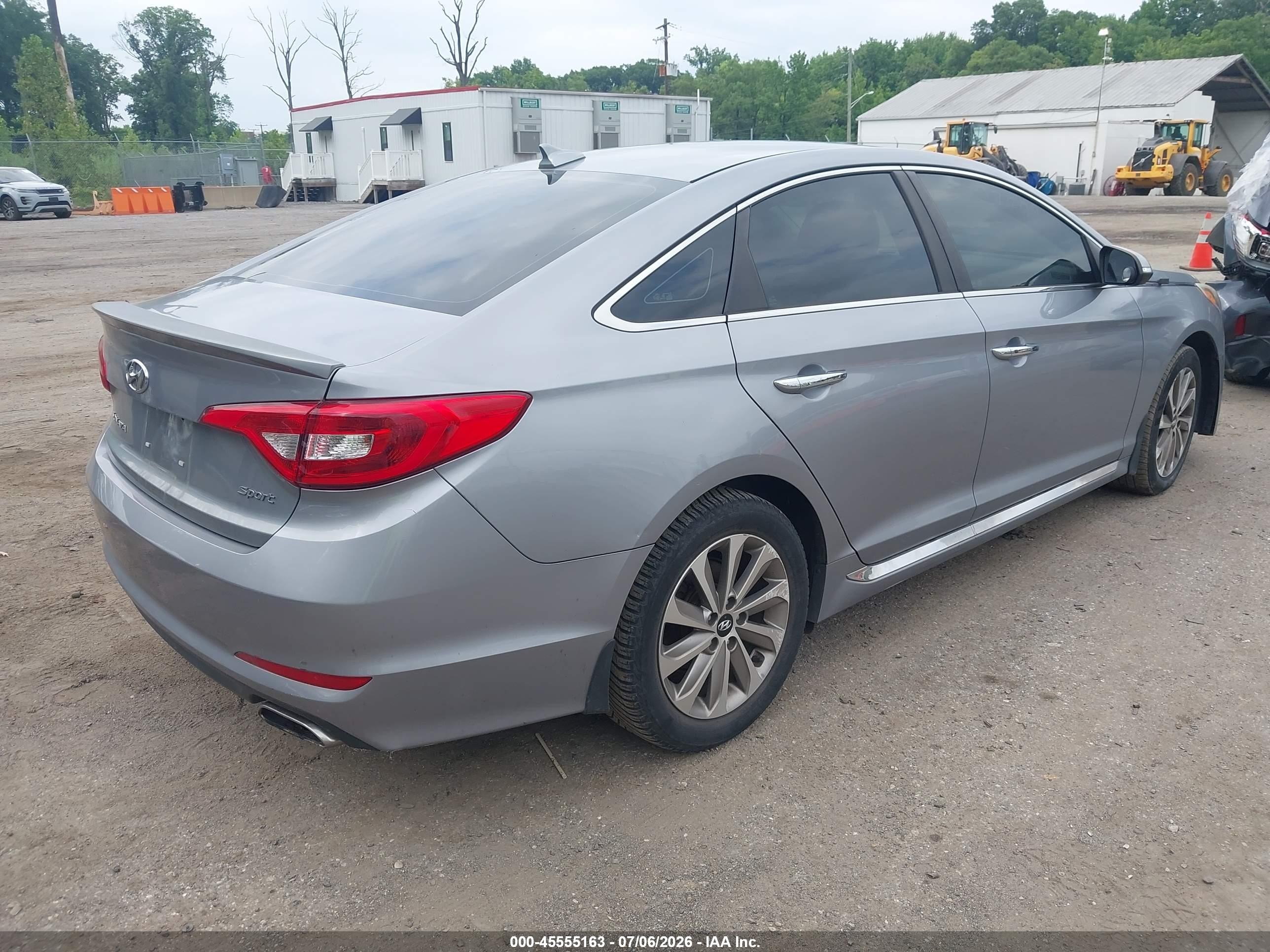 2015 Hyundai Sonata Sport Gray vin: 5NPE34AF4FH242082