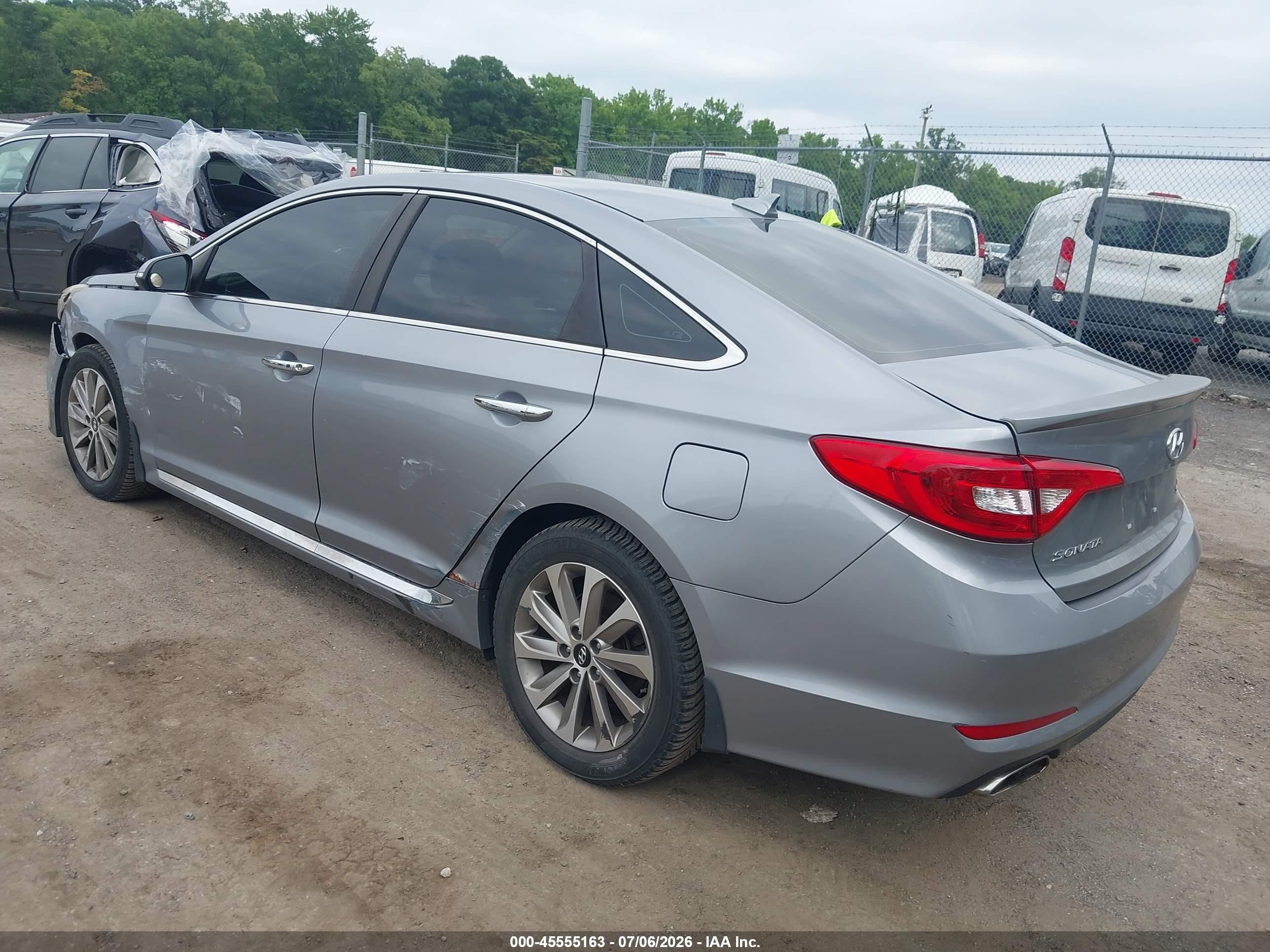 2015 Hyundai Sonata Sport Gray vin: 5NPE34AF4FH242082
