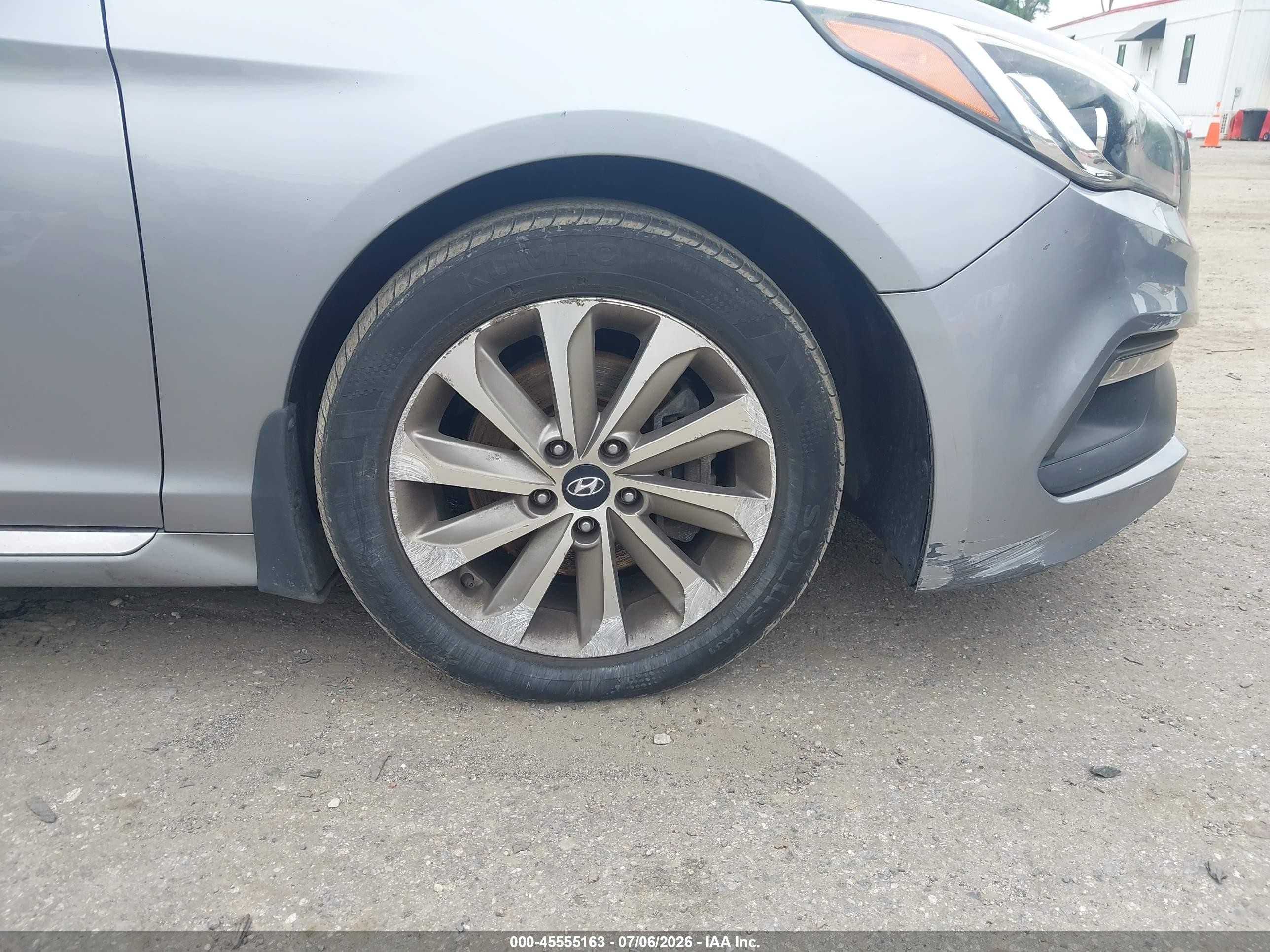 2015 Hyundai Sonata Sport Gray vin: 5NPE34AF4FH242082