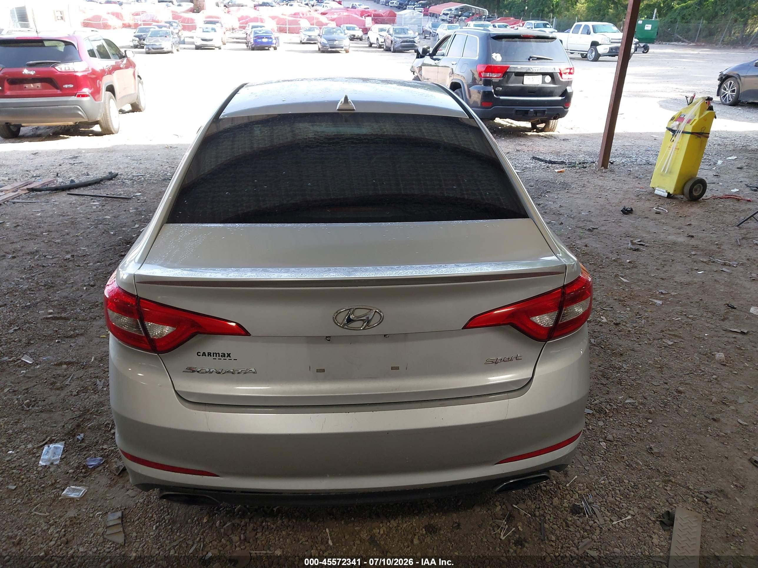 2015 Hyundai Sonata Sport Silver vin: 5NPE34AF4FH243300