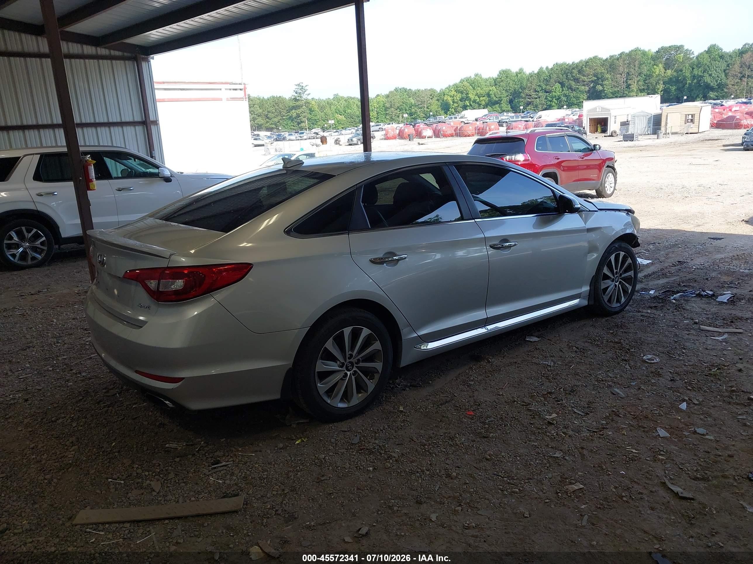 2015 Hyundai Sonata Sport Silver vin: 5NPE34AF4FH243300