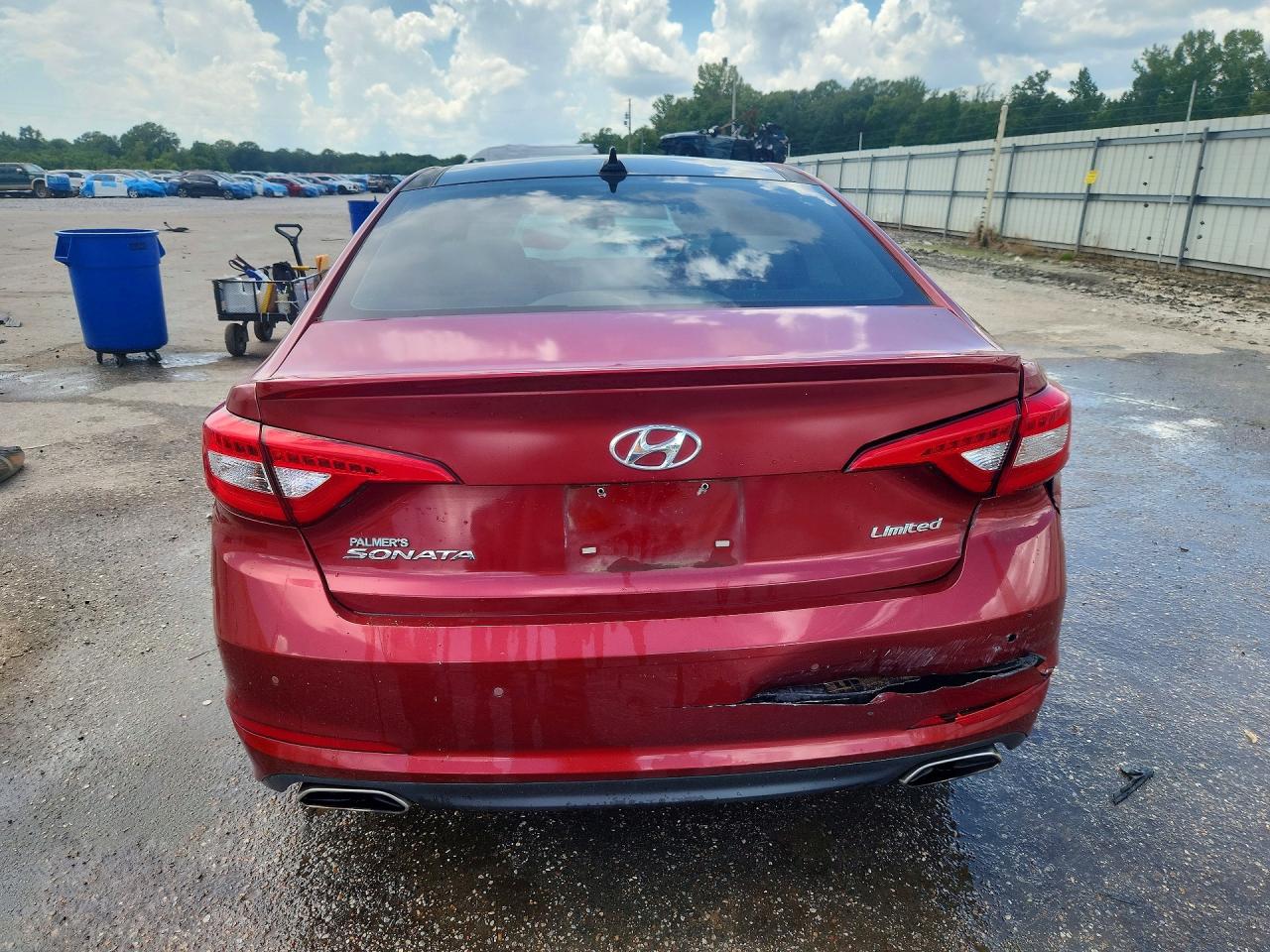 2016 Hyundai Sonata Limited Burgundy vin: 5NPE34AF4GH334911