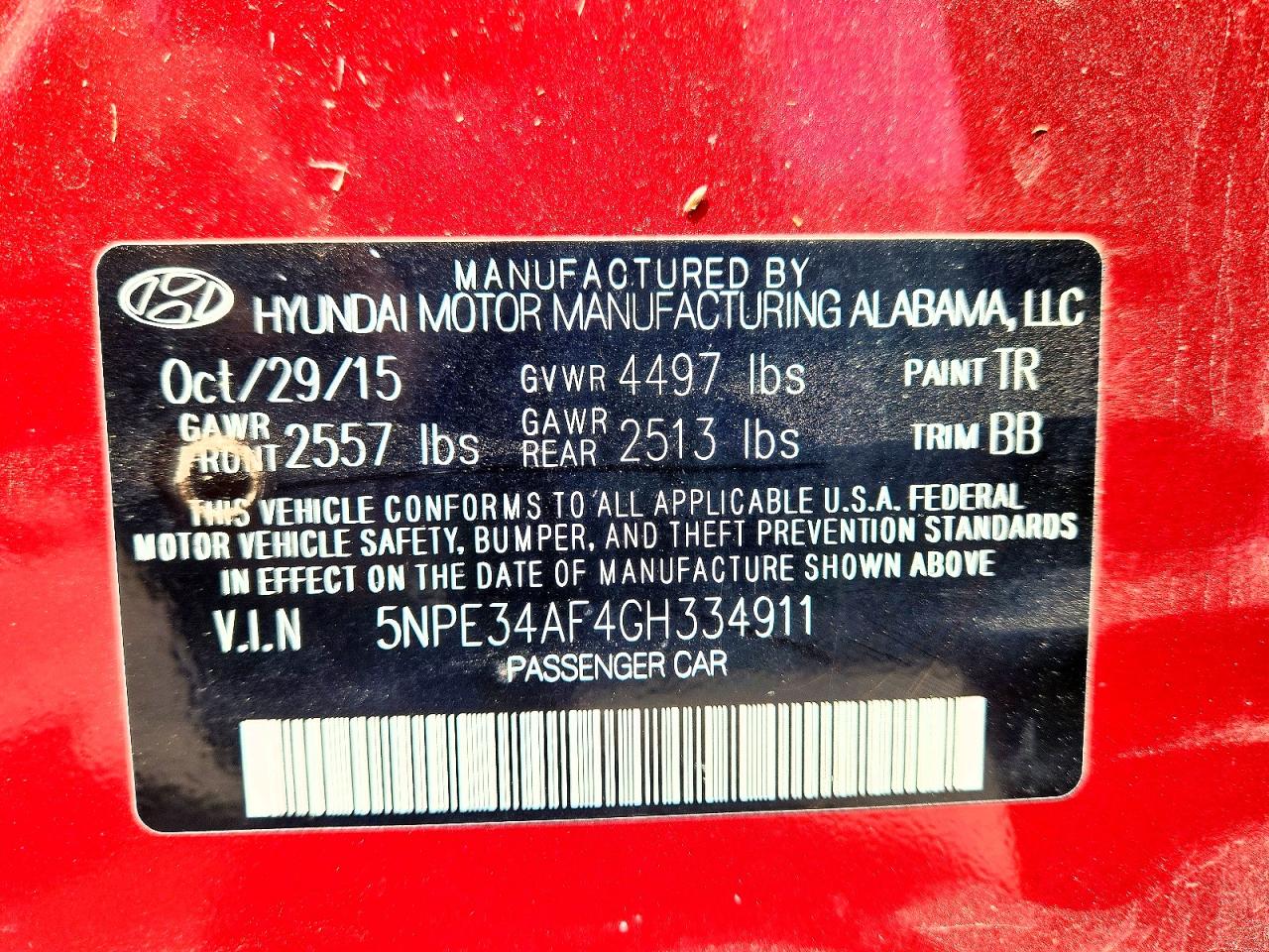 2016 Hyundai Sonata Limited Burgundy vin: 5NPE34AF4GH334911