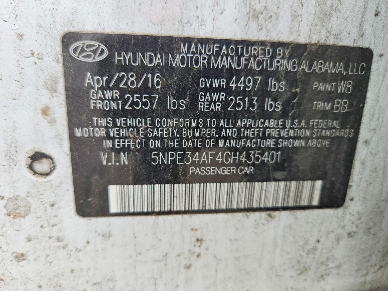 2016 Hyundai Sonata Sport Gray vin: 5NPE34AF4GH435401