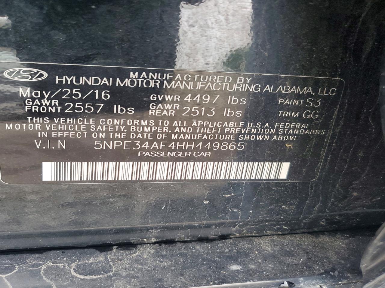 2017 Hyundai Sonata Limited Black vin: 5NPE34AF4HH449865