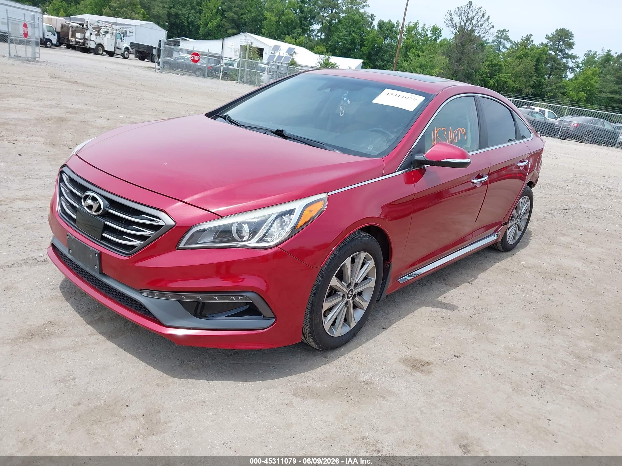 2017 Hyundai Sonata Limited Red vin: 5NPE34AF4HH456136
