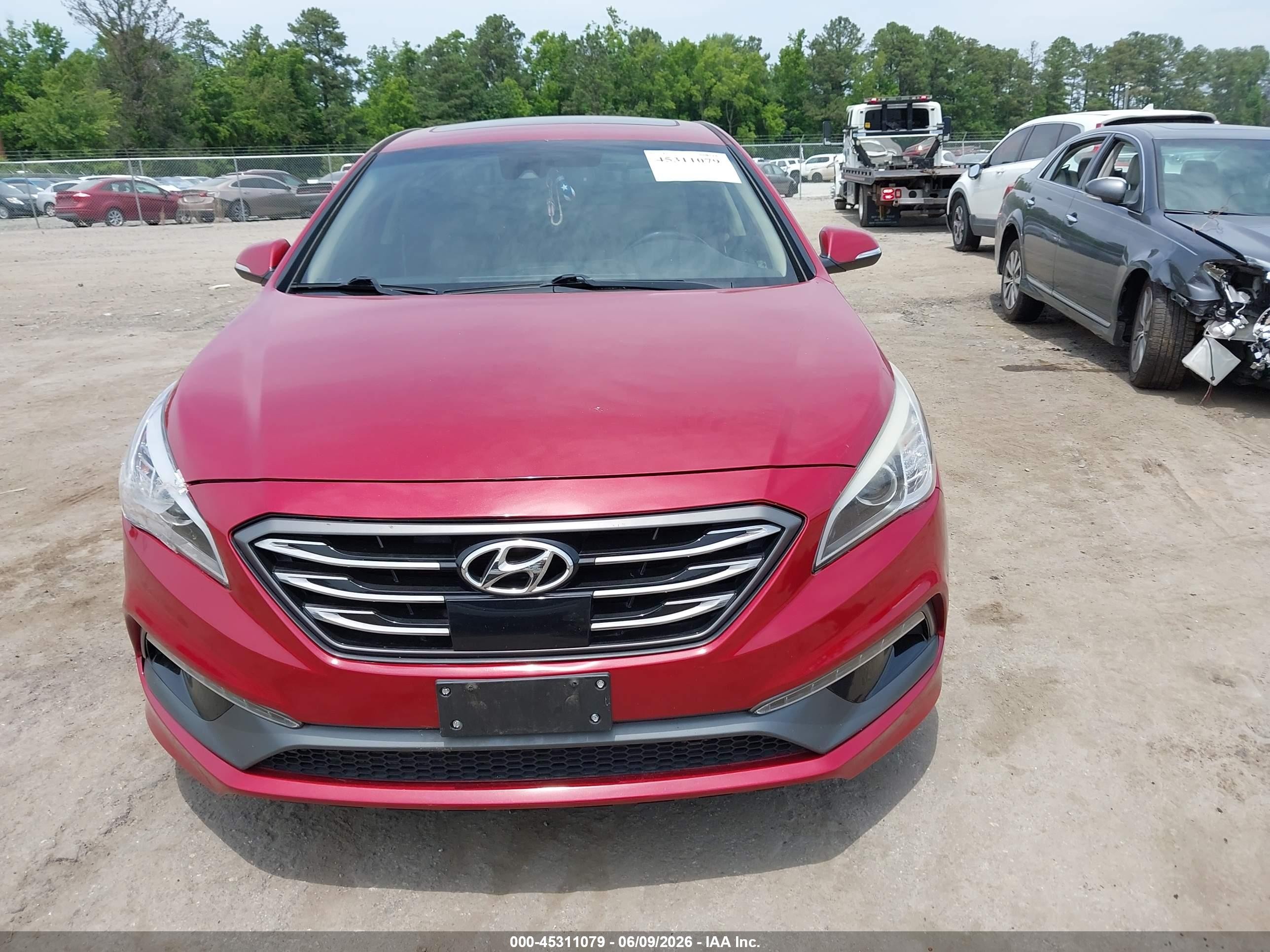 2017 Hyundai Sonata Limited Red vin: 5NPE34AF4HH456136