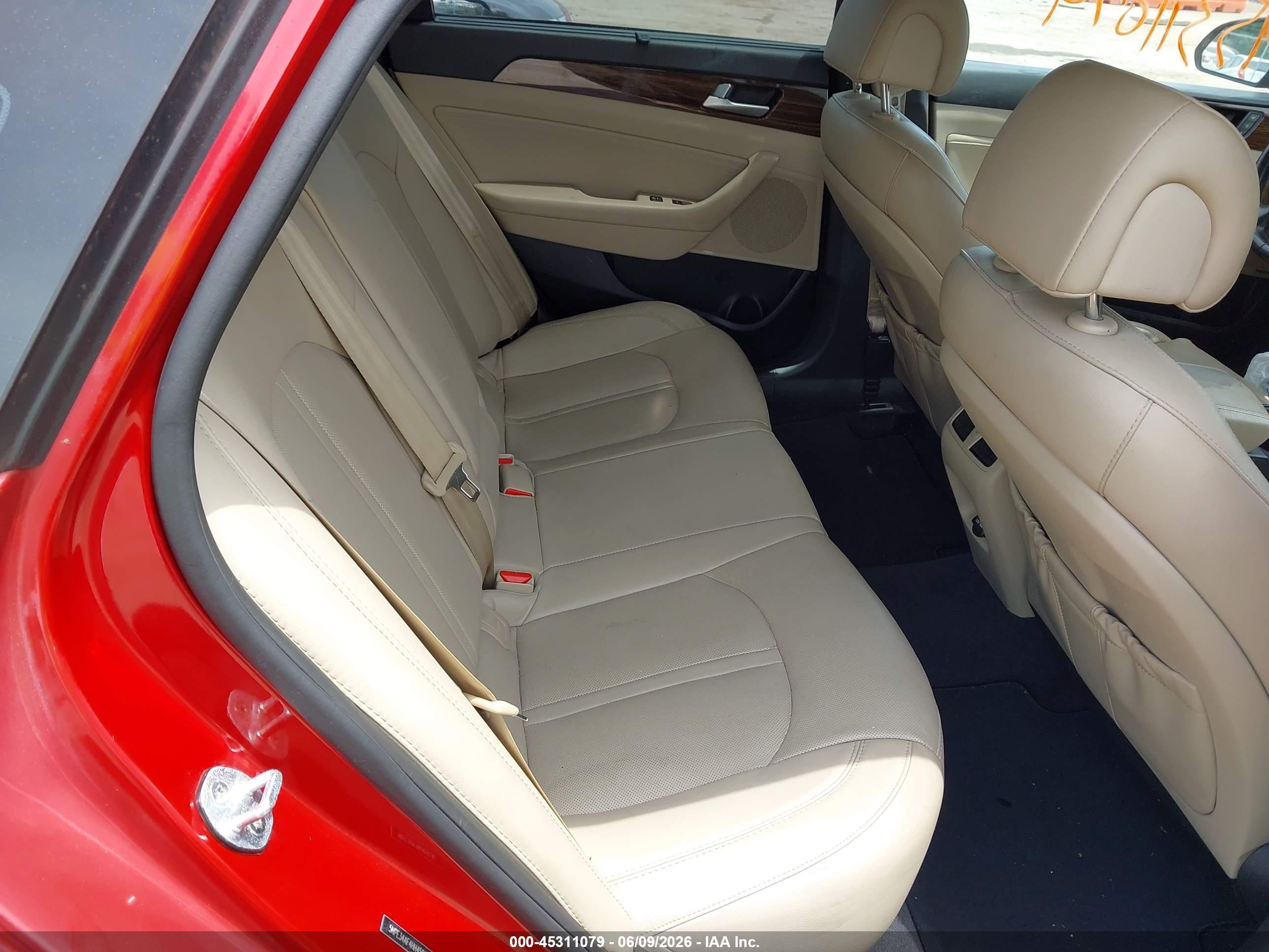 2017 Hyundai Sonata Limited Red vin: 5NPE34AF4HH456136
