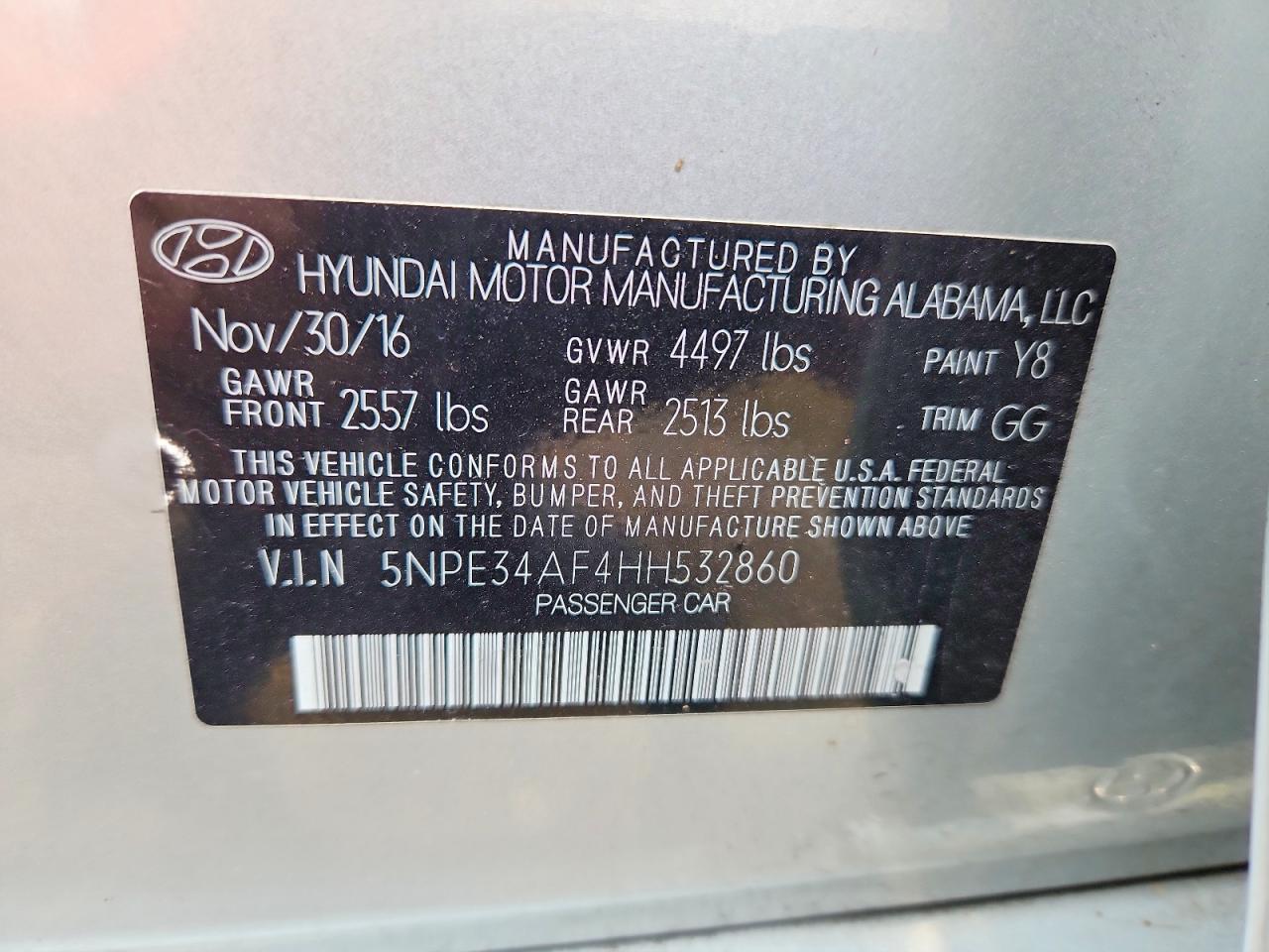 2017 Hyundai Sonata Sport Серебряный vin: 5NPE34AF4HH532860
