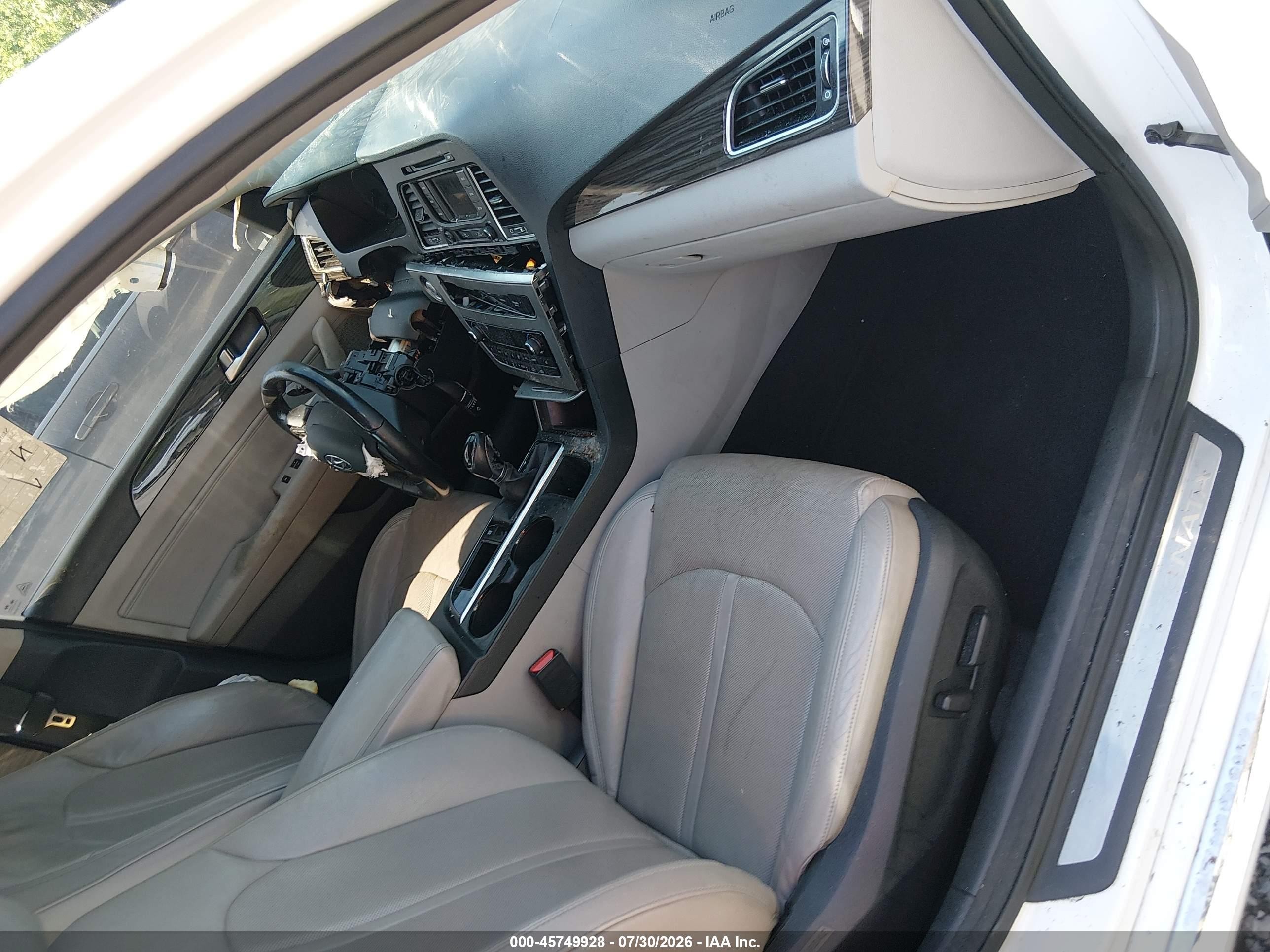 2015 Hyundai Sonata Limited White vin: 5NPE34AF5FH013068