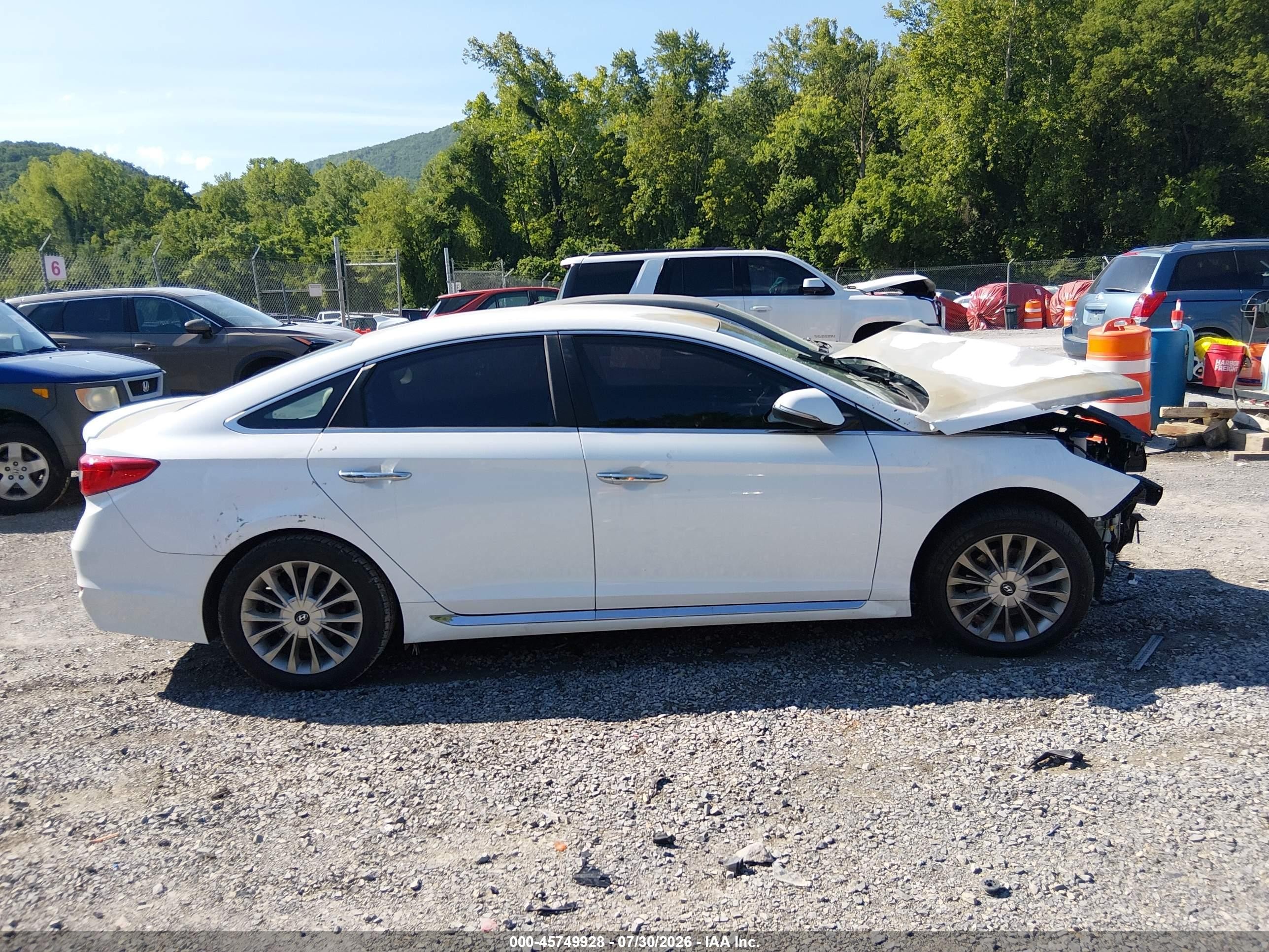2015 Hyundai Sonata Limited White vin: 5NPE34AF5FH013068