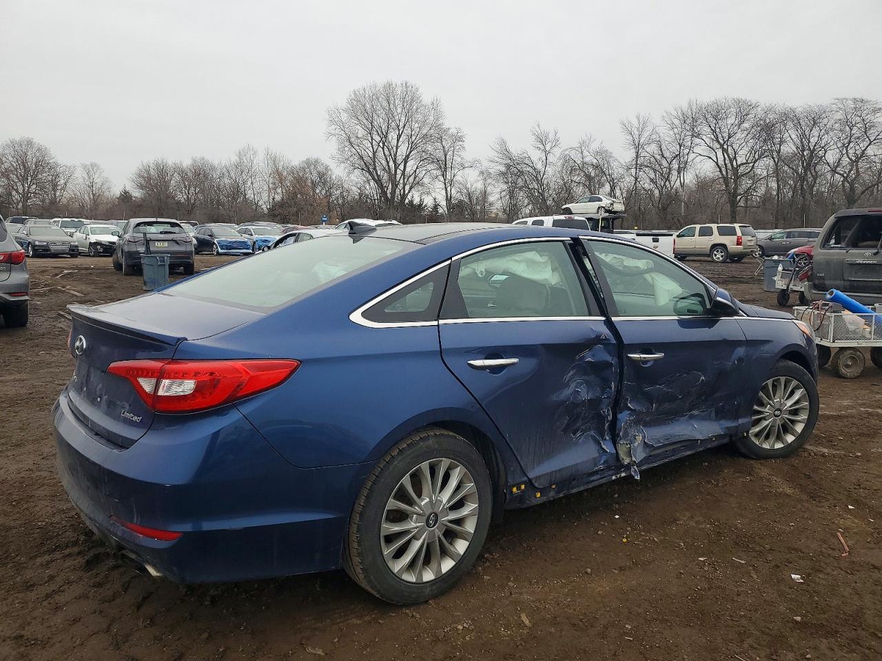 2015 Hyundai Sonata Limited Blue vin: 5NPE34AF5FH016603
