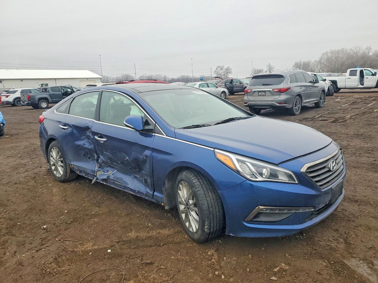 2015 Hyundai Sonata Limited Blue vin: 5NPE34AF5FH016603