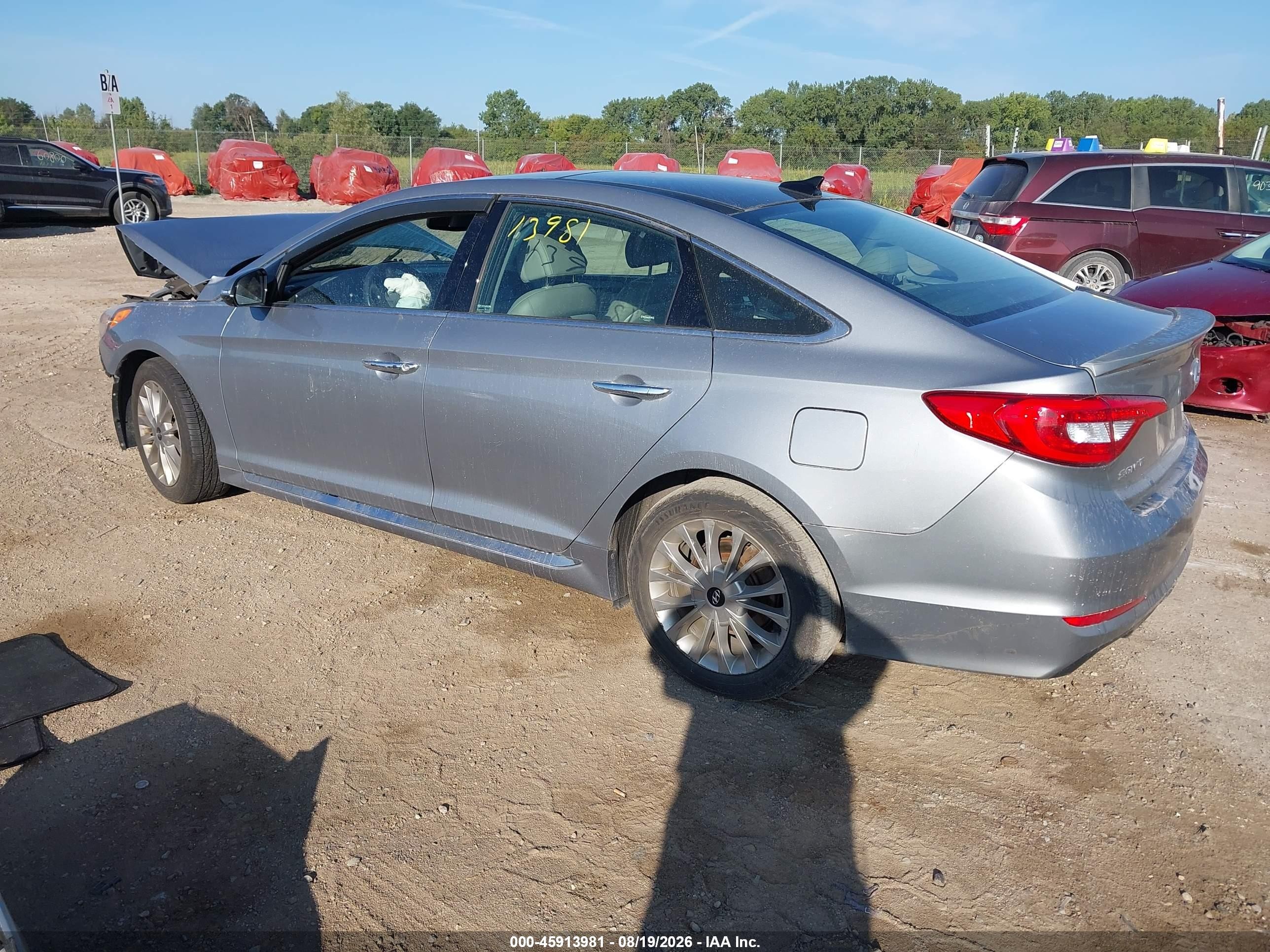 2015 Hyundai Sonata Limited Gray vin: 5NPE34AF5FH022773