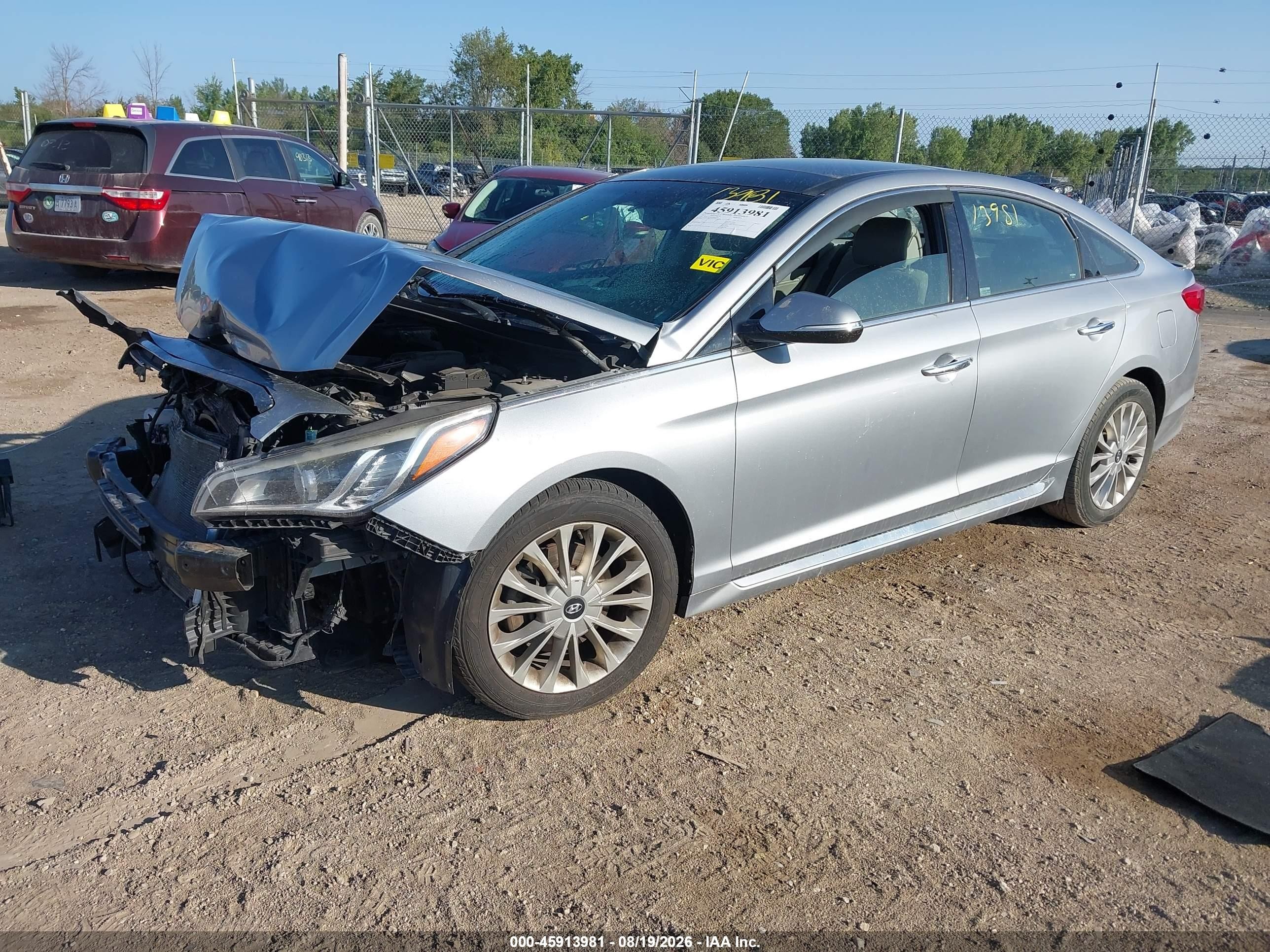 2015 Hyundai Sonata Limited Gray vin: 5NPE34AF5FH022773