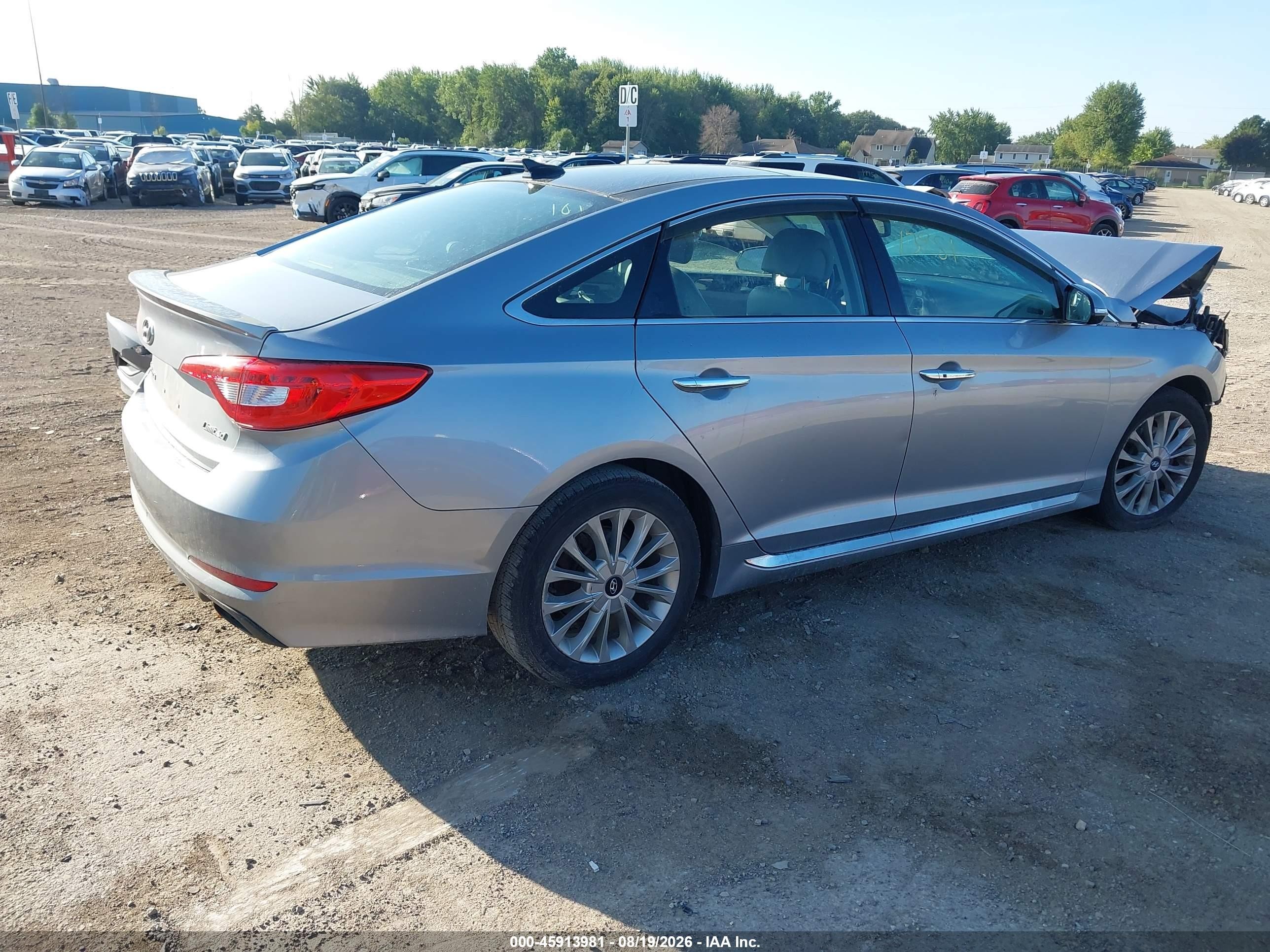2015 Hyundai Sonata Limited Gray vin: 5NPE34AF5FH022773
