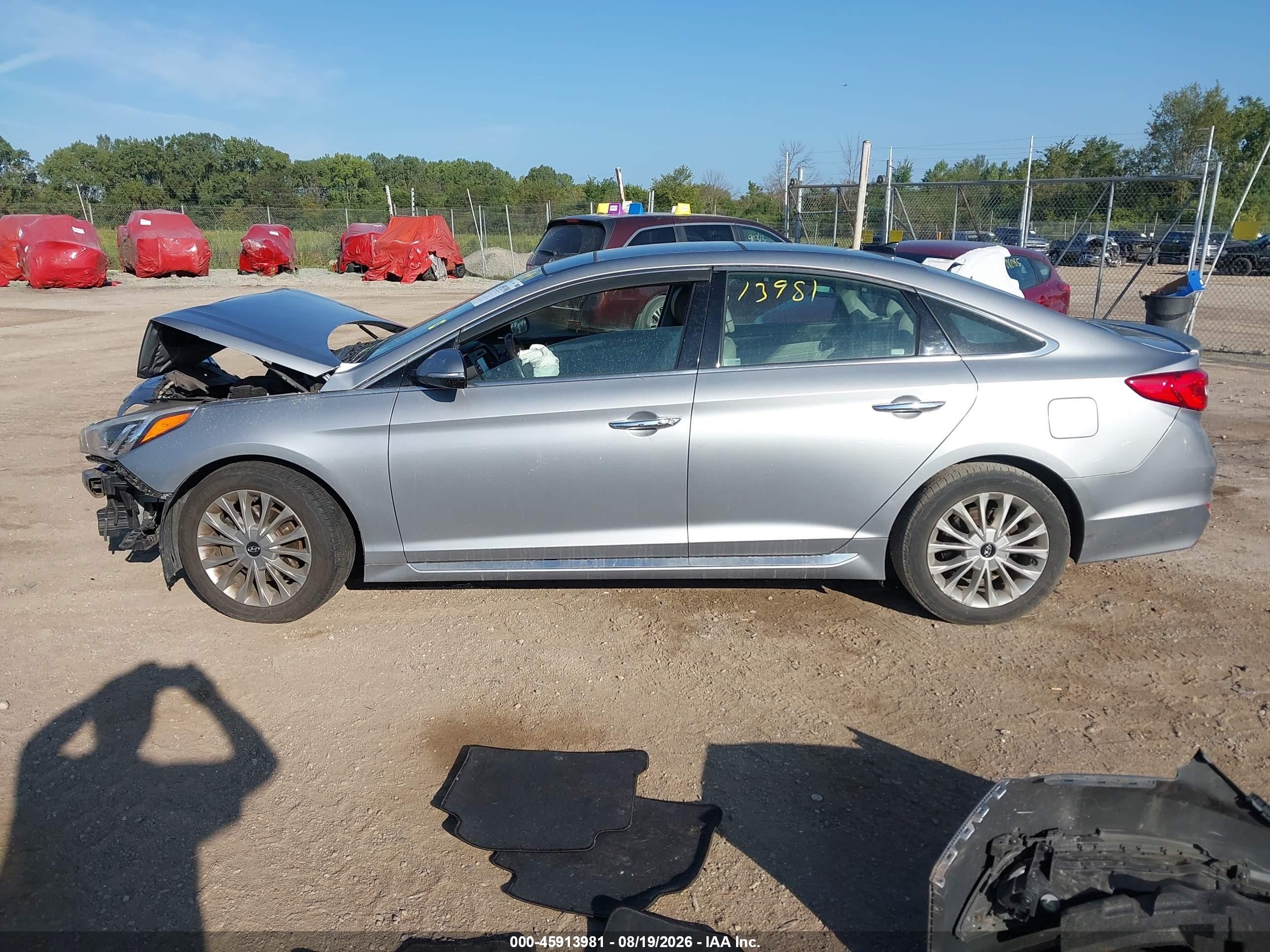 2015 Hyundai Sonata Limited Gray vin: 5NPE34AF5FH022773