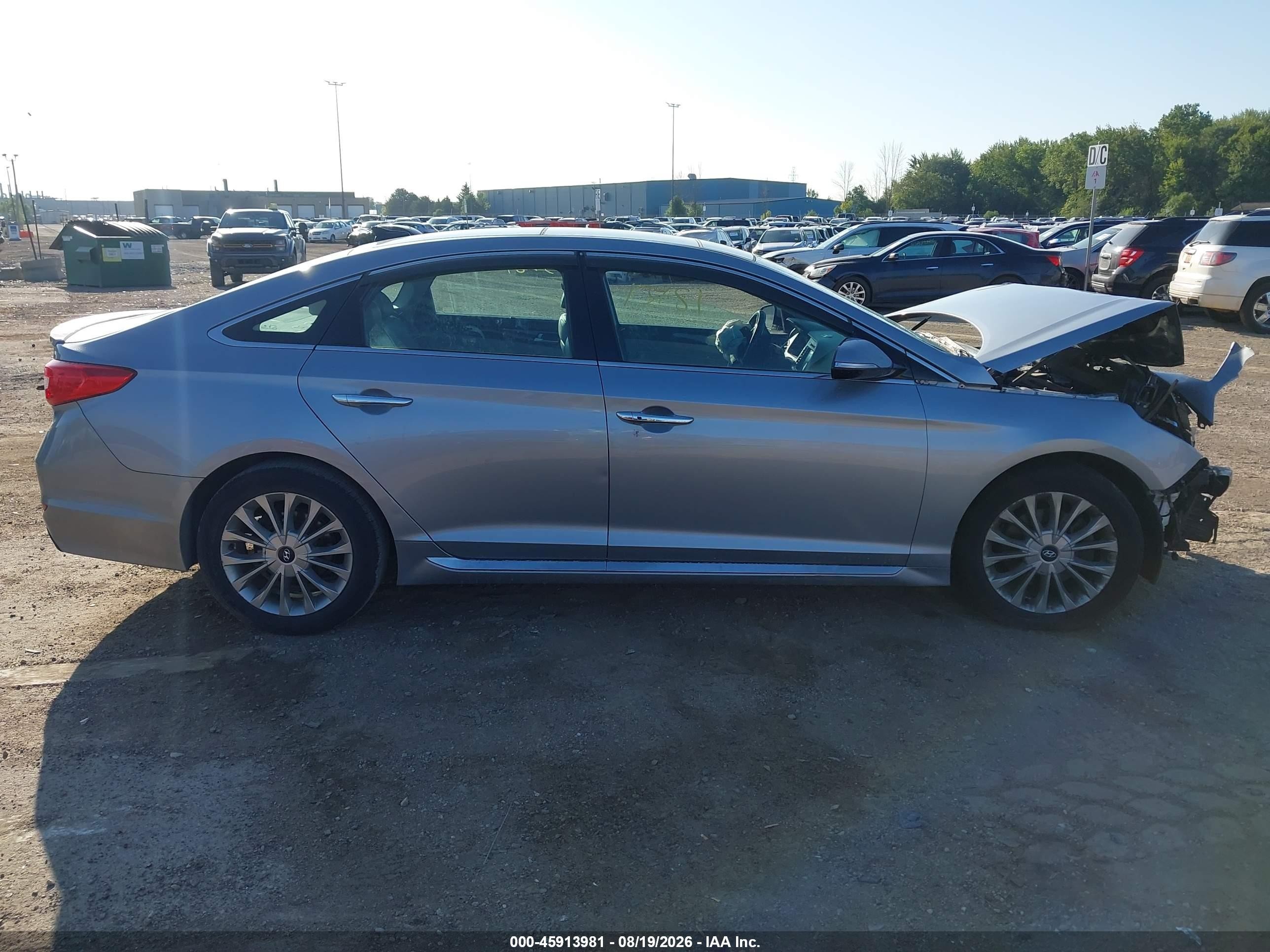 2015 Hyundai Sonata Limited Gray vin: 5NPE34AF5FH022773