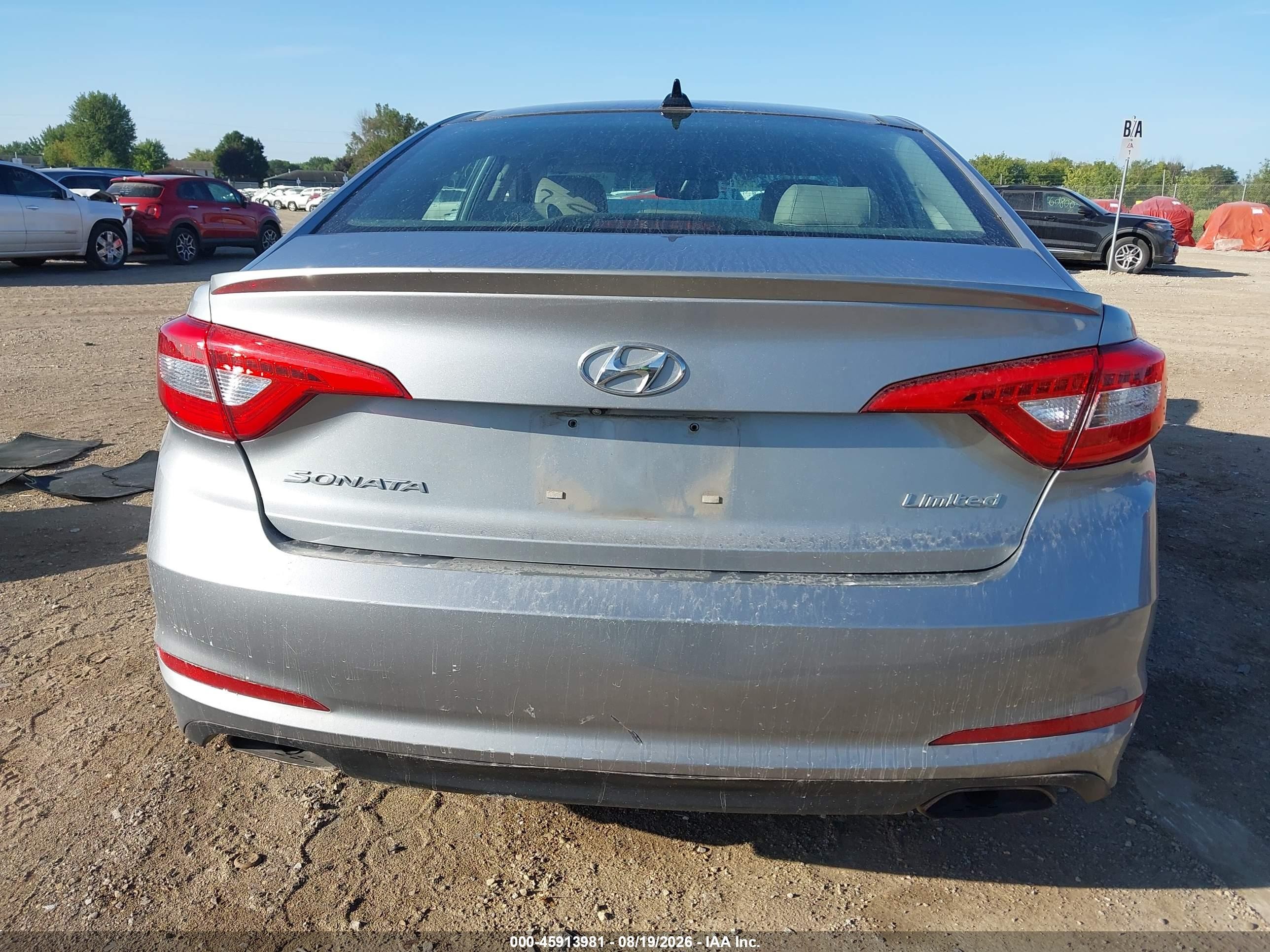2015 Hyundai Sonata Limited Gray vin: 5NPE34AF5FH022773