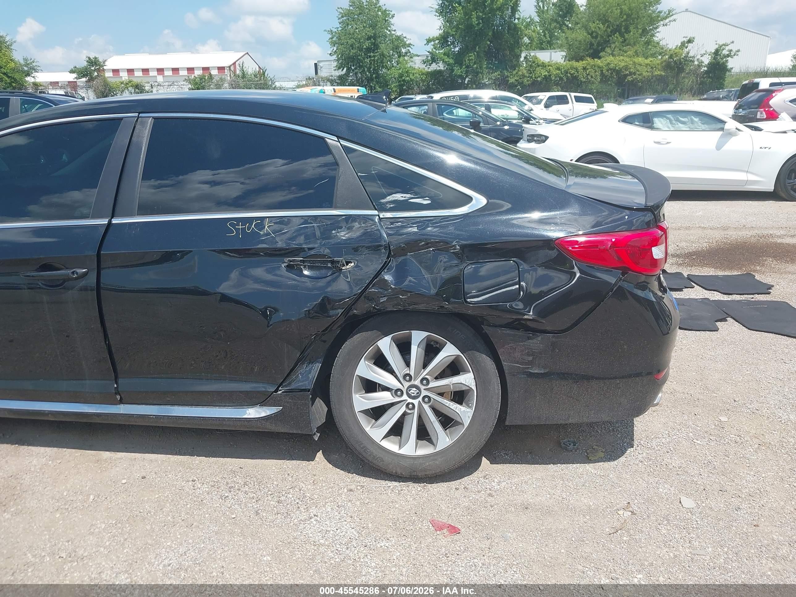2015 Hyundai Sonata Sport Black vin: 5NPE34AF5FH027892