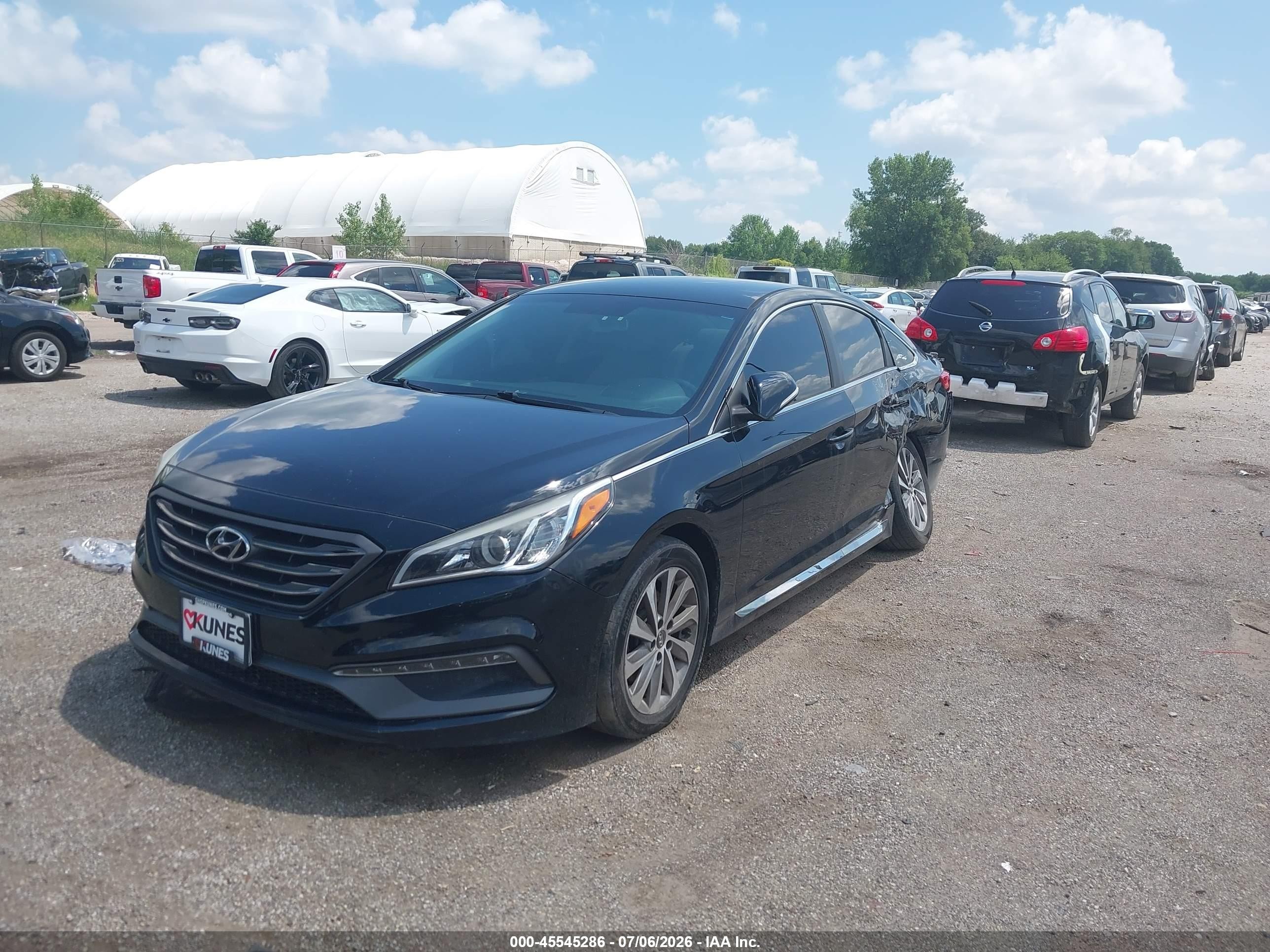2015 Hyundai Sonata Sport Black vin: 5NPE34AF5FH027892