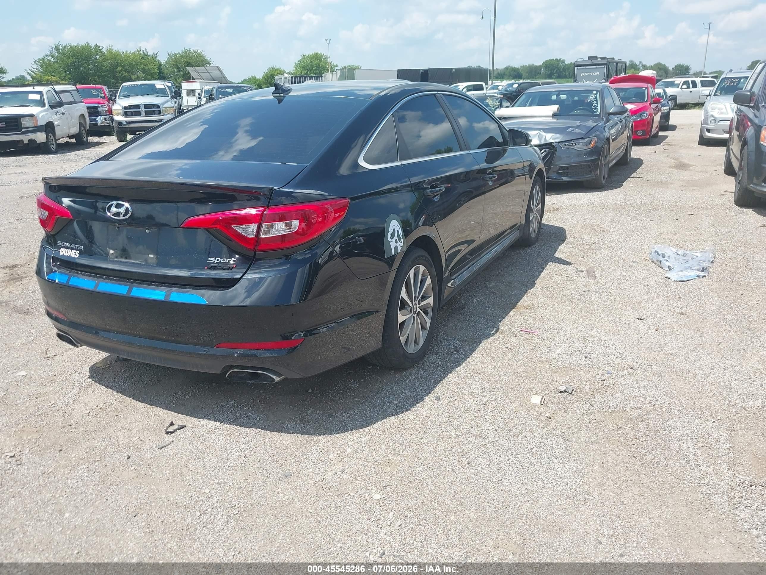 2015 Hyundai Sonata Sport Black vin: 5NPE34AF5FH027892