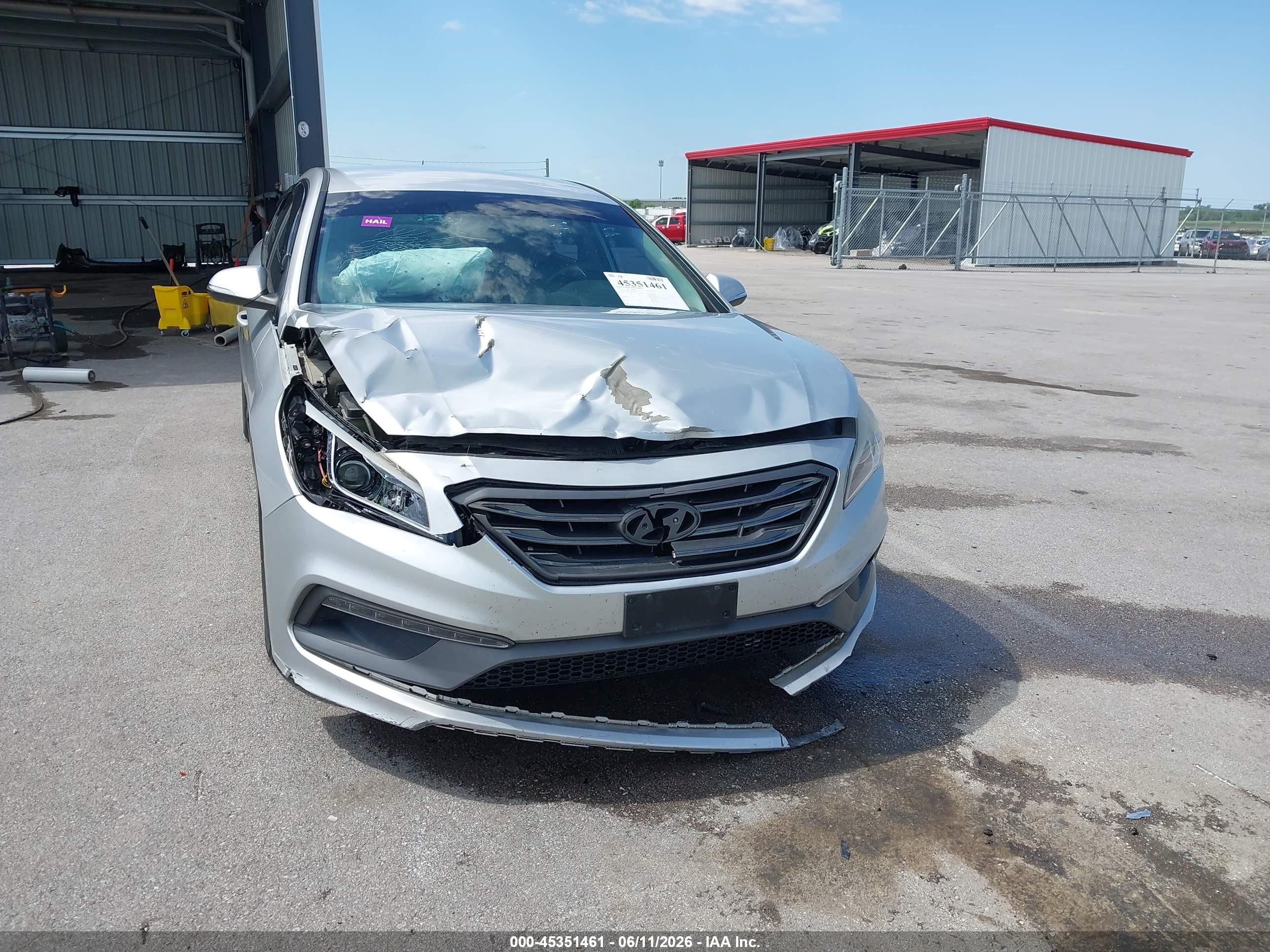 2015 Hyundai Sonata Sport Silver vin: 5NPE34AF5FH031828
