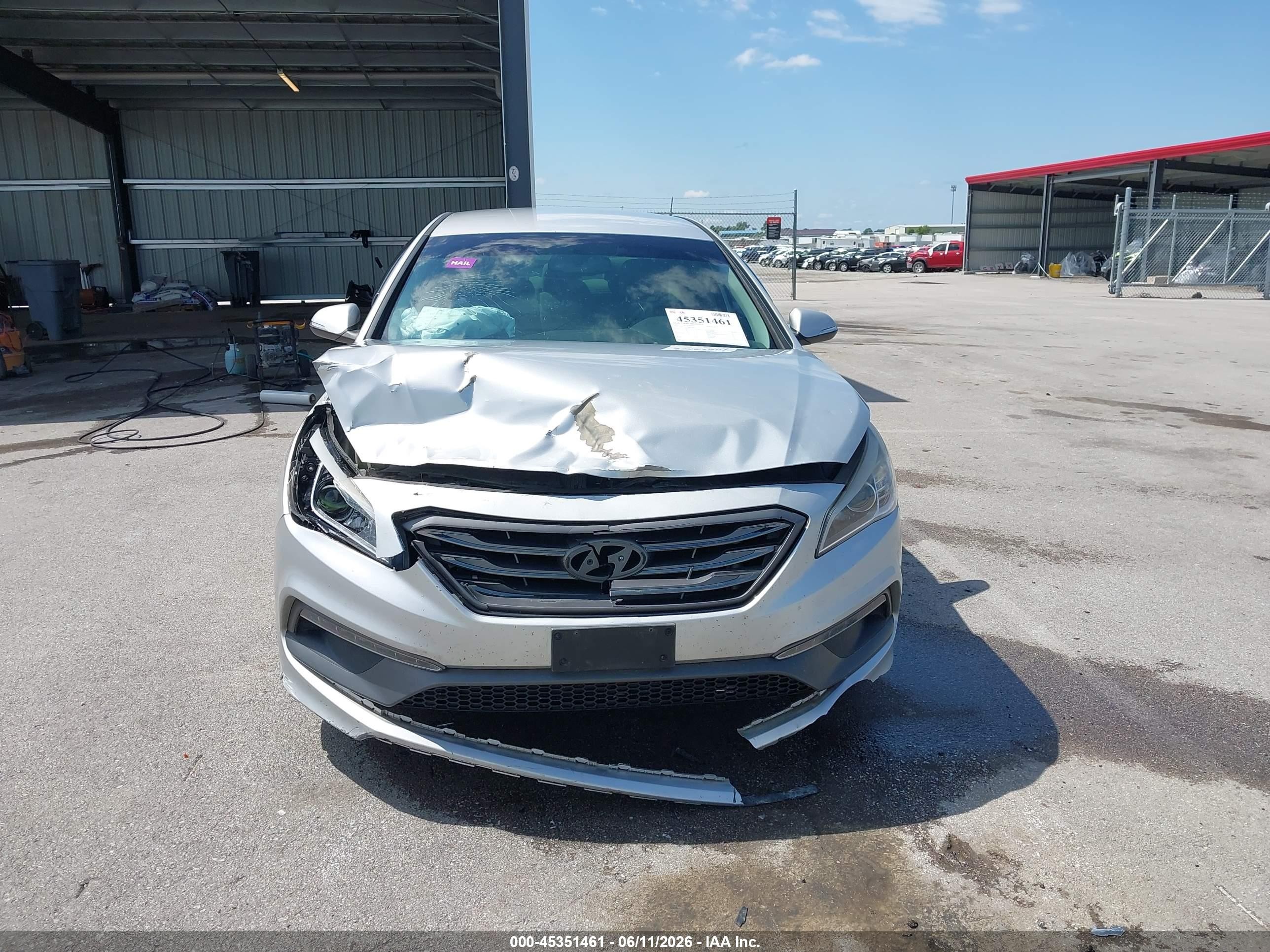 2015 Hyundai Sonata Sport Silver vin: 5NPE34AF5FH031828
