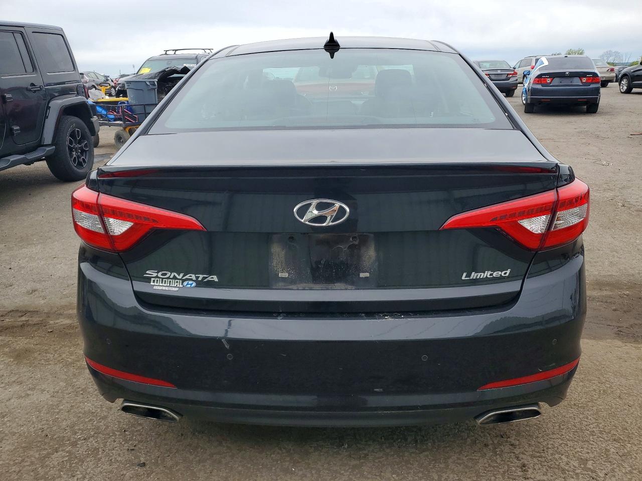 2015 Hyundai Sonata Limited Черный vin: 5NPE34AF5FH041713