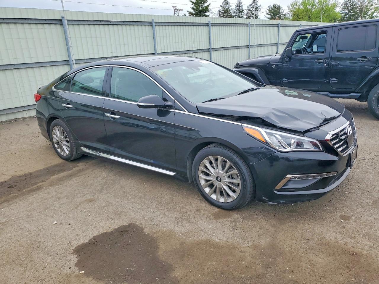 2015 Hyundai Sonata Limited Черный vin: 5NPE34AF5FH041713