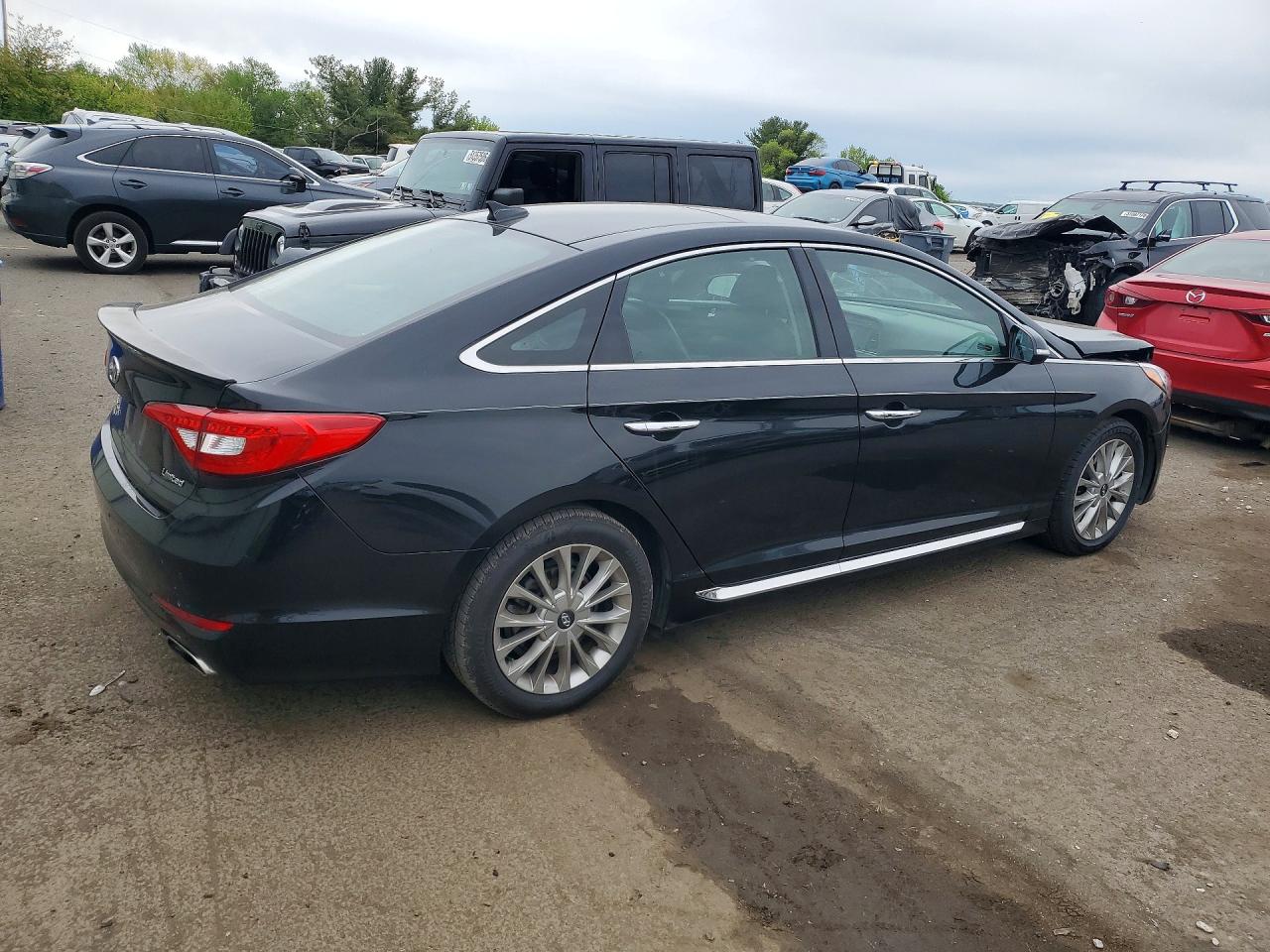 2015 Hyundai Sonata Limited Черный vin: 5NPE34AF5FH041713