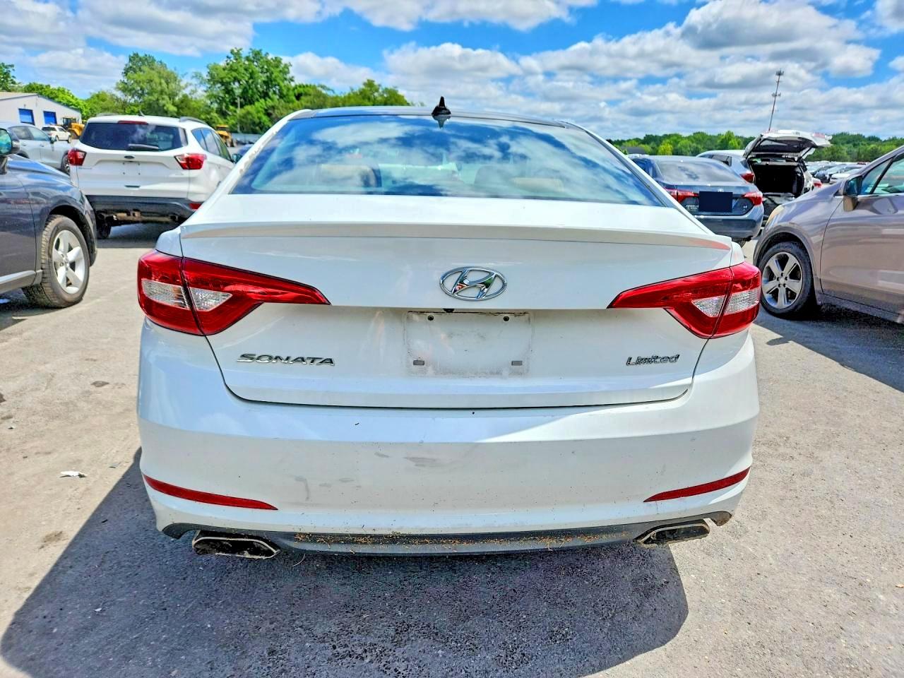 2015 Hyundai Sonata Limited White vin: 5NPE34AF5FH043431