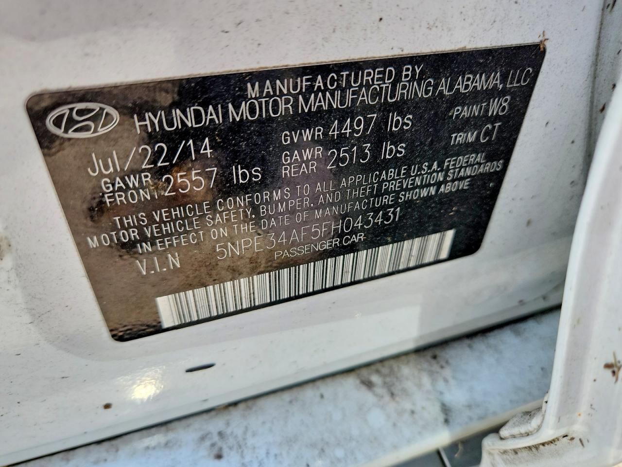 2015 Hyundai Sonata Limited White vin: 5NPE34AF5FH043431