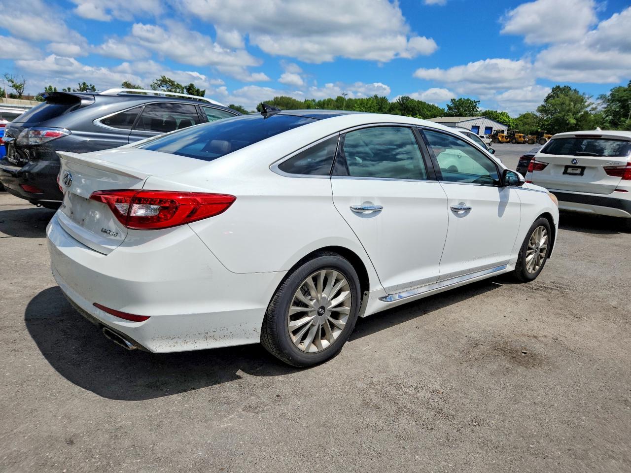 2015 Hyundai Sonata Limited White vin: 5NPE34AF5FH043431