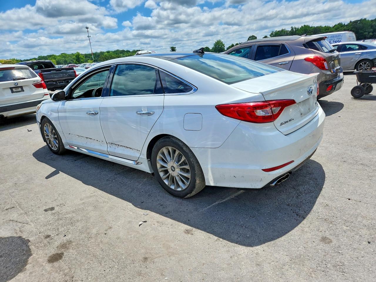 2015 Hyundai Sonata Limited White vin: 5NPE34AF5FH043431