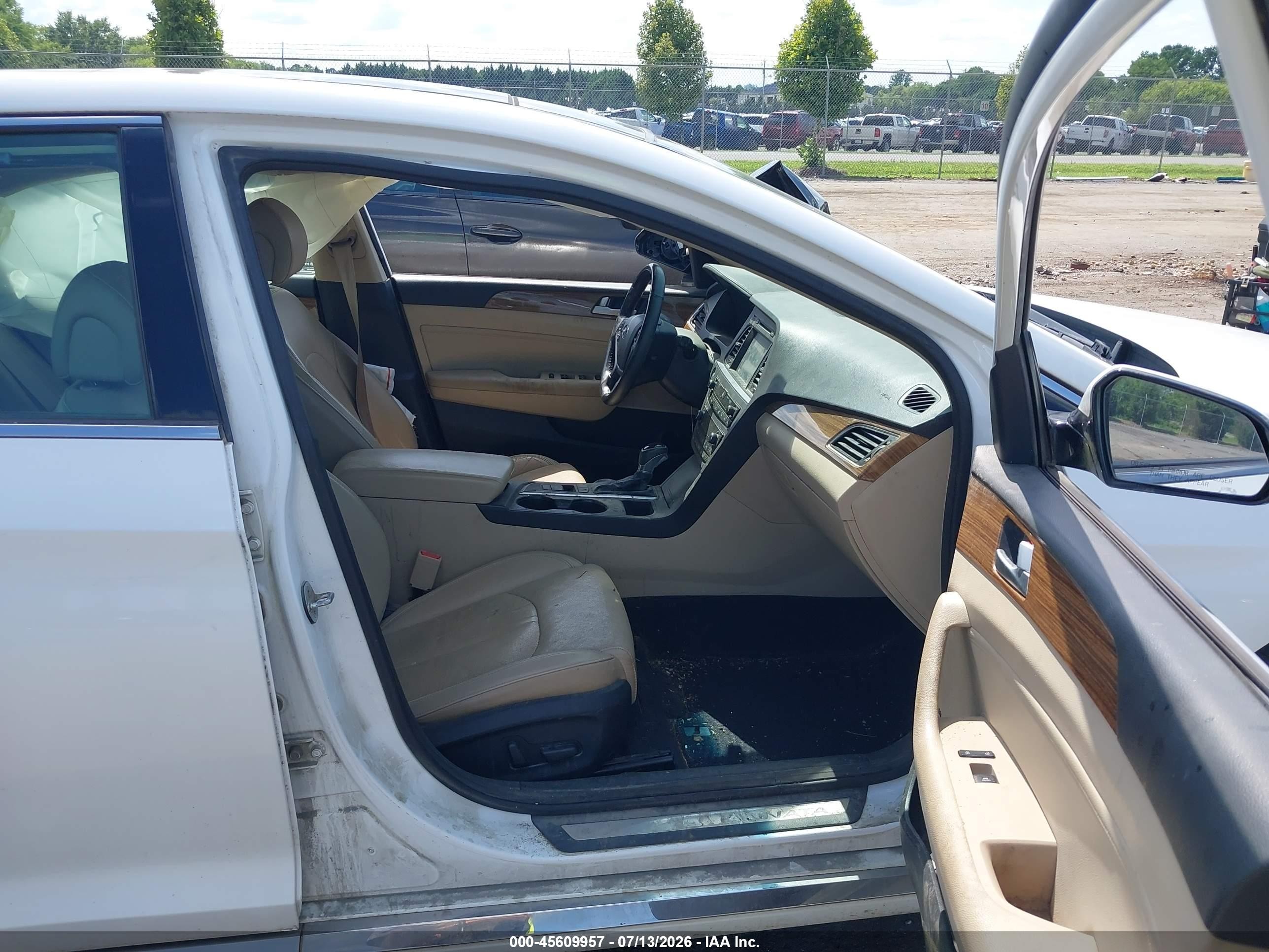 2015 Hyundai Sonata Limited White vin: 5NPE34AF5FH051058
