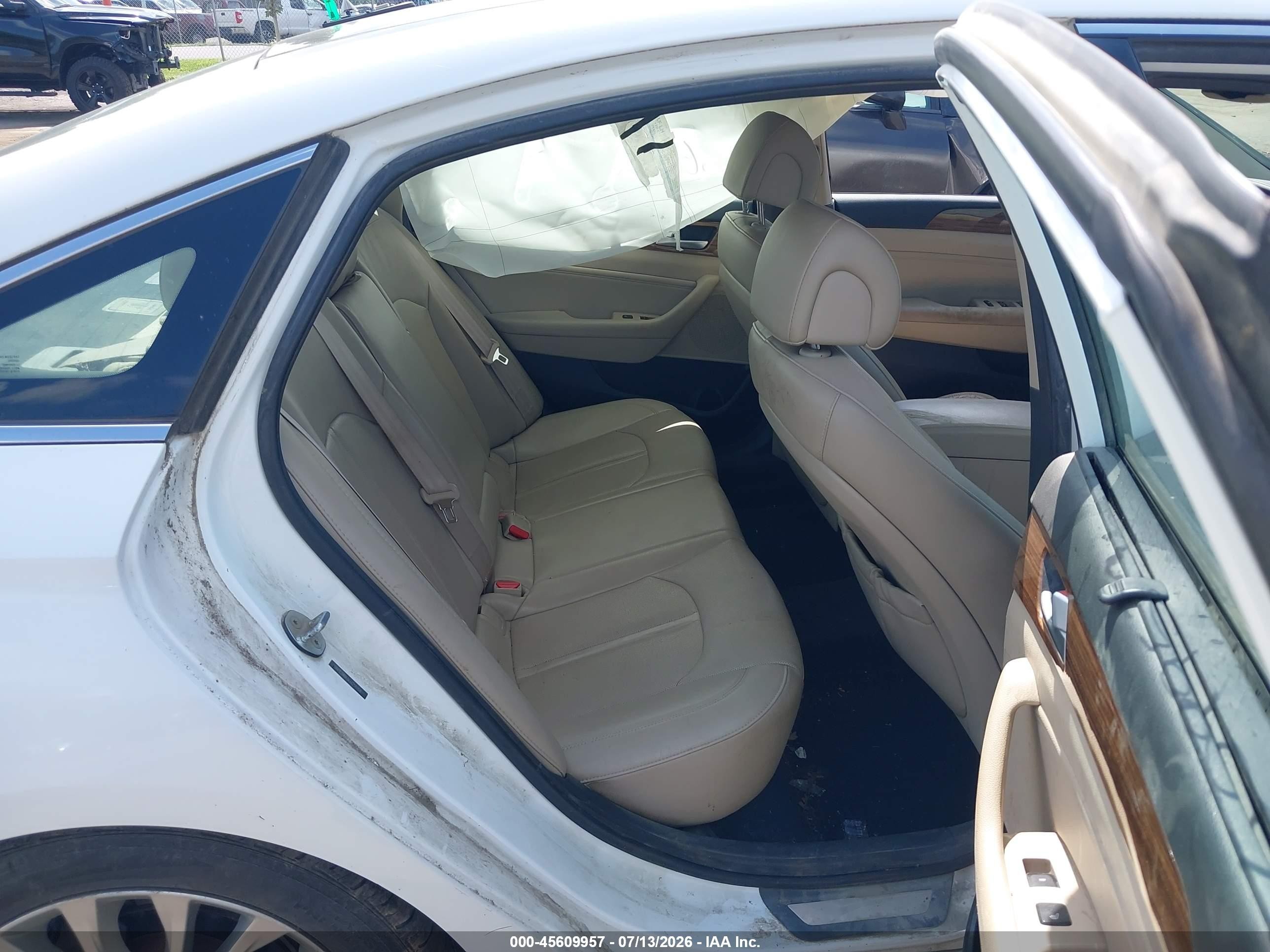 2015 Hyundai Sonata Limited White vin: 5NPE34AF5FH051058