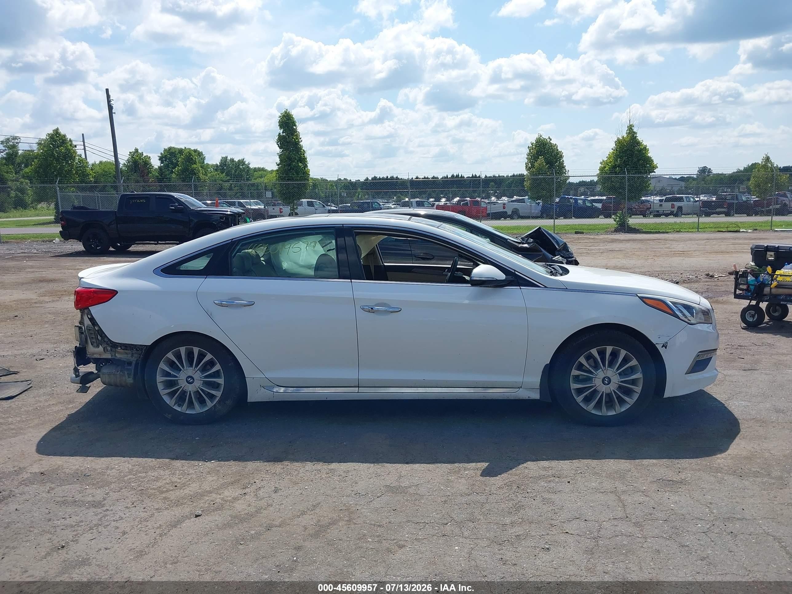2015 Hyundai Sonata Limited White vin: 5NPE34AF5FH051058