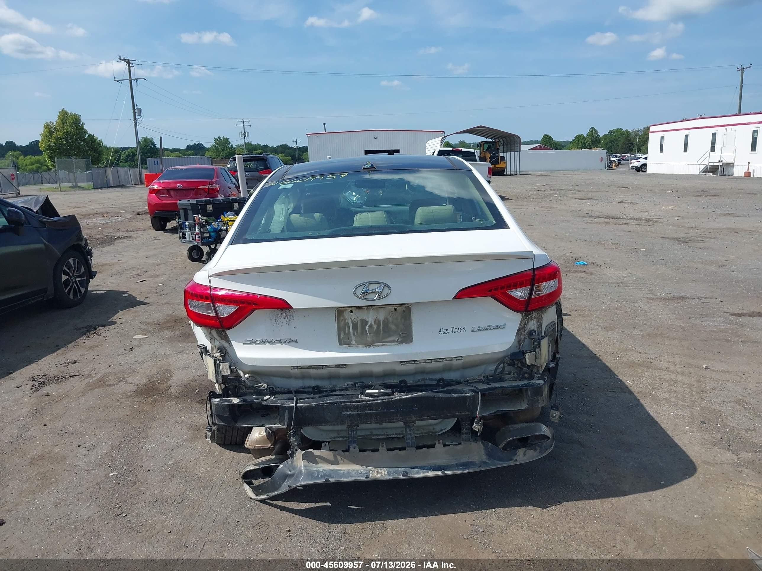 2015 Hyundai Sonata Limited White vin: 5NPE34AF5FH051058