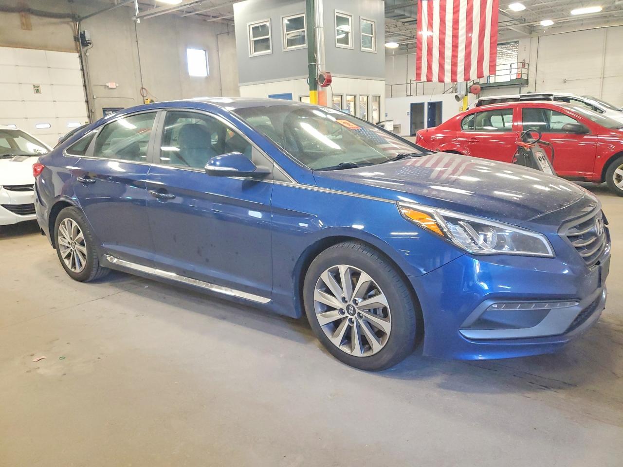 2015 Hyundai Sonata Sport Blue vin: 5NPE34AF5FH051125