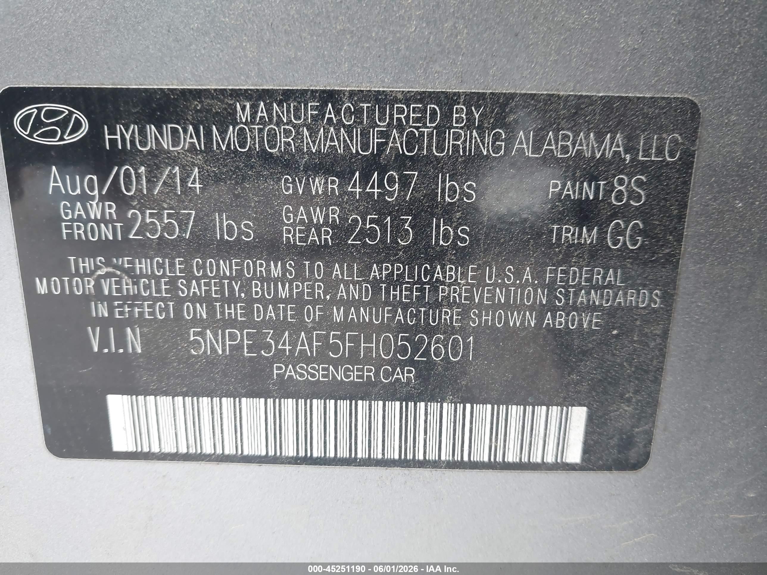 2015 Hyundai Sonata Sport Silver vin: 5NPE34AF5FH052601