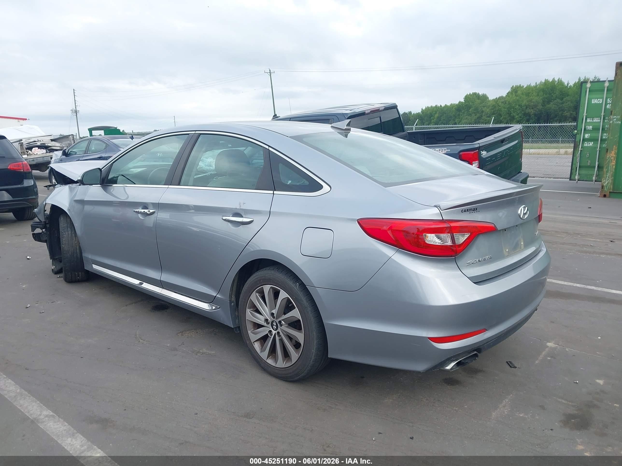2015 Hyundai Sonata Sport Silver vin: 5NPE34AF5FH052601